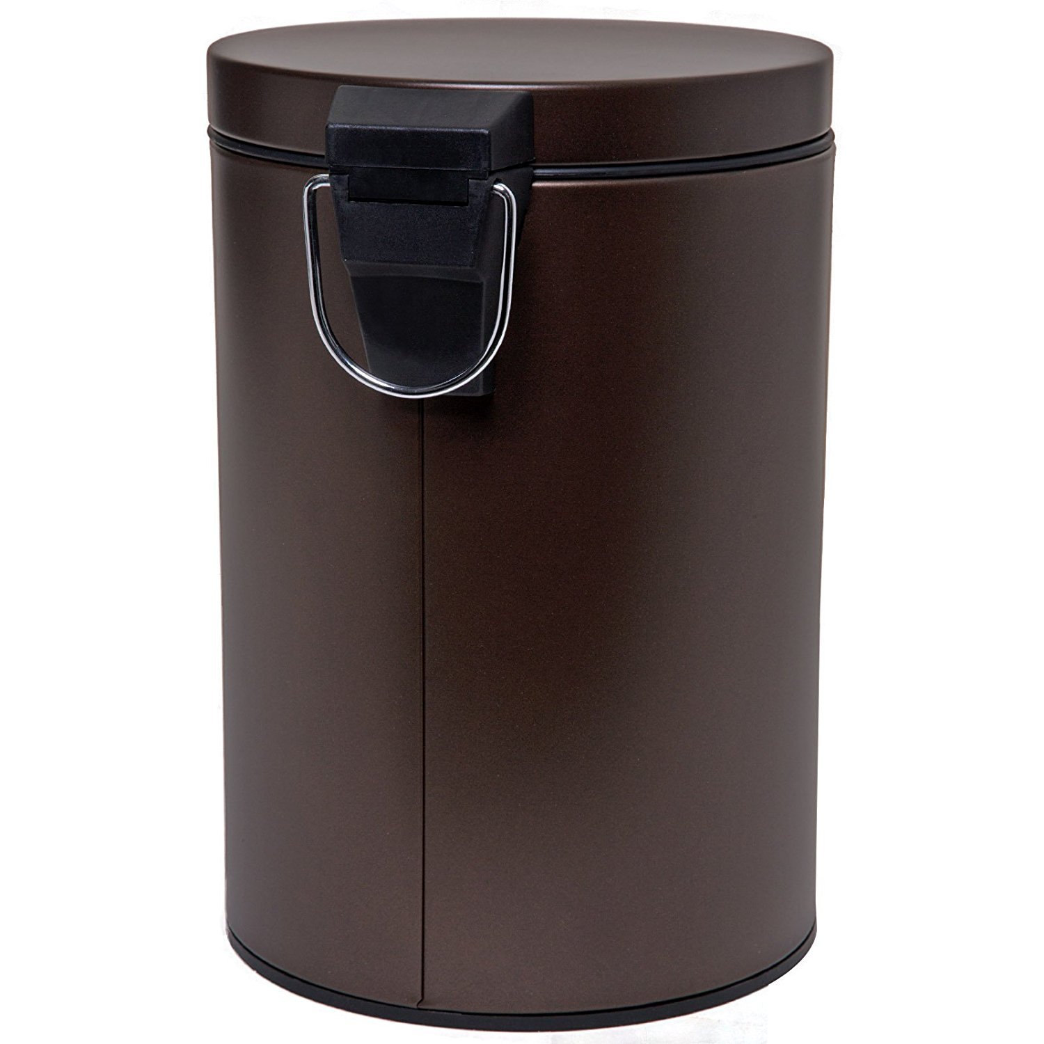 Rocky Mountain Goods 1.85 Gallon Small Step Trash Can - Heavy Duty Metal Foot Pedal Waste Bin with Removable Inner Pail - Perfect for Bathroom, Bedroom & Office - Venetian Bronze Finish | Space-Saving Solution for Homes & Workspaces