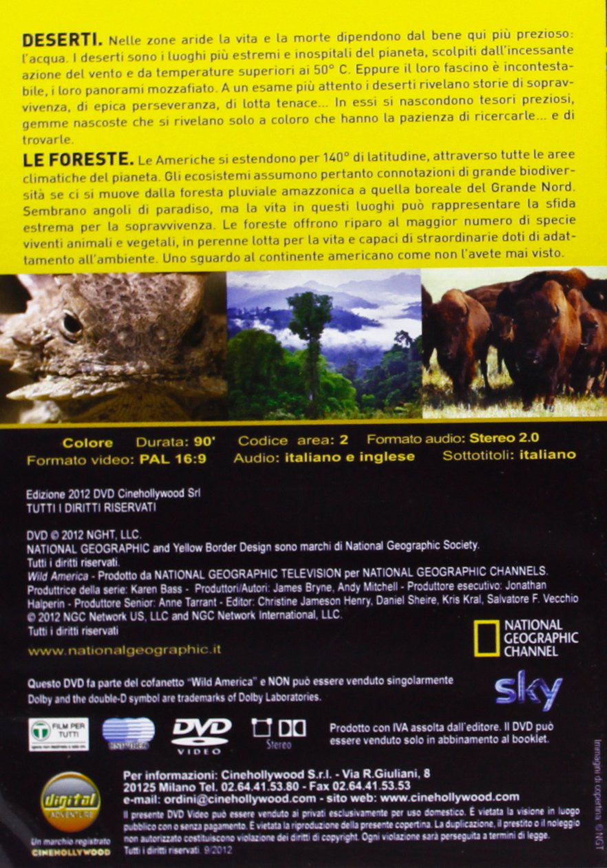 Wild America (2 DVD Set) [Italian Edition] - Adventure Wildlife Documentary for Nature Lovers | Perfect for Home Movie Nights & Educational Viewing