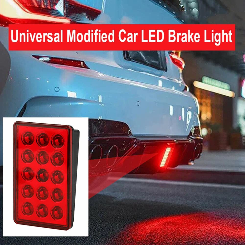 TRIPPER 15-LED F1 Style Universal Car Brake Light - Black Rear Spoiler Tail Light with LED Technology | Perfect for Night Driving & Custom Car Modifications