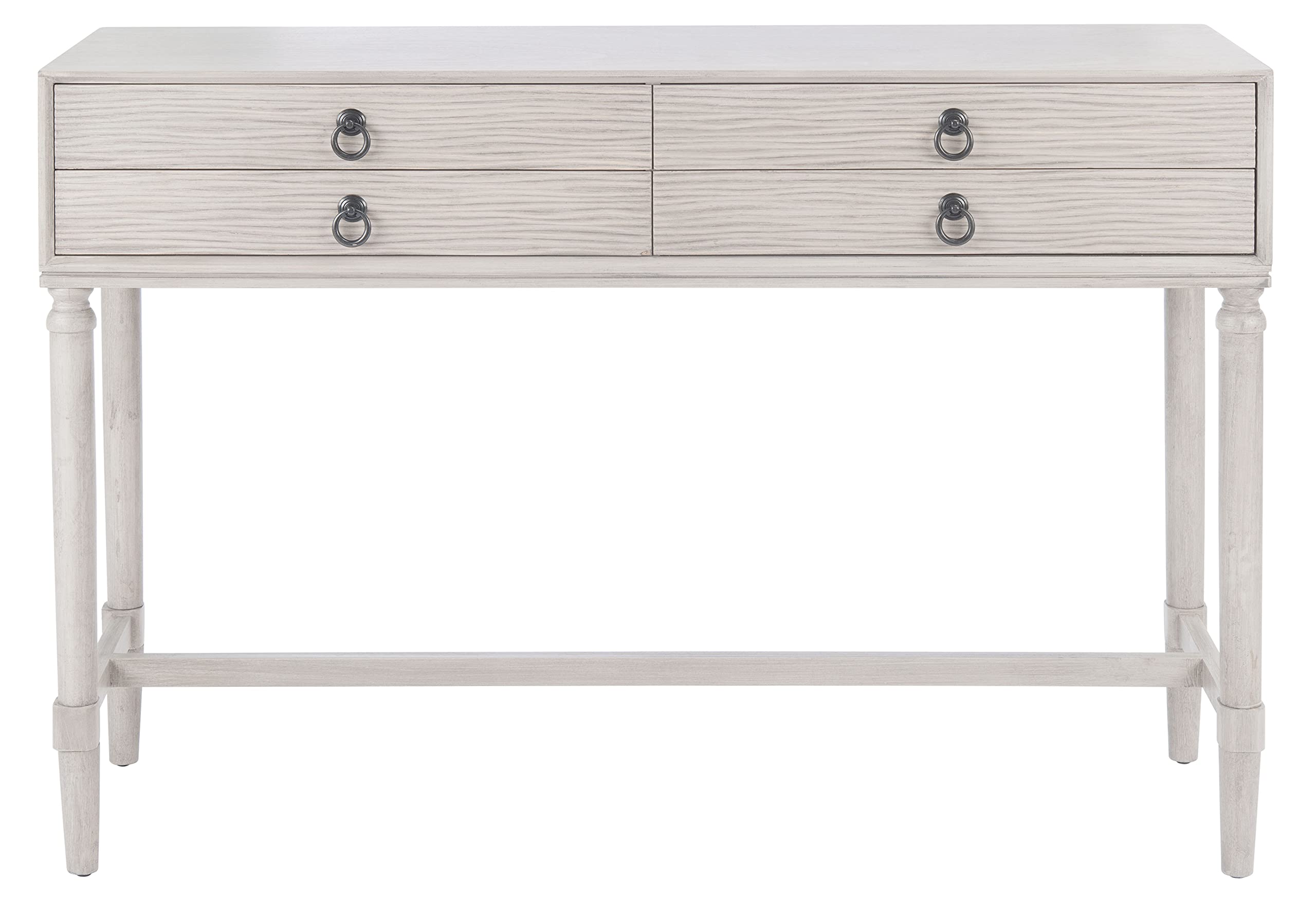 Safavieh Aliyah Greige 4-Drawer Console Table - Modern Entryway Furniture for Hallway, Living Room & Bedroom Storage