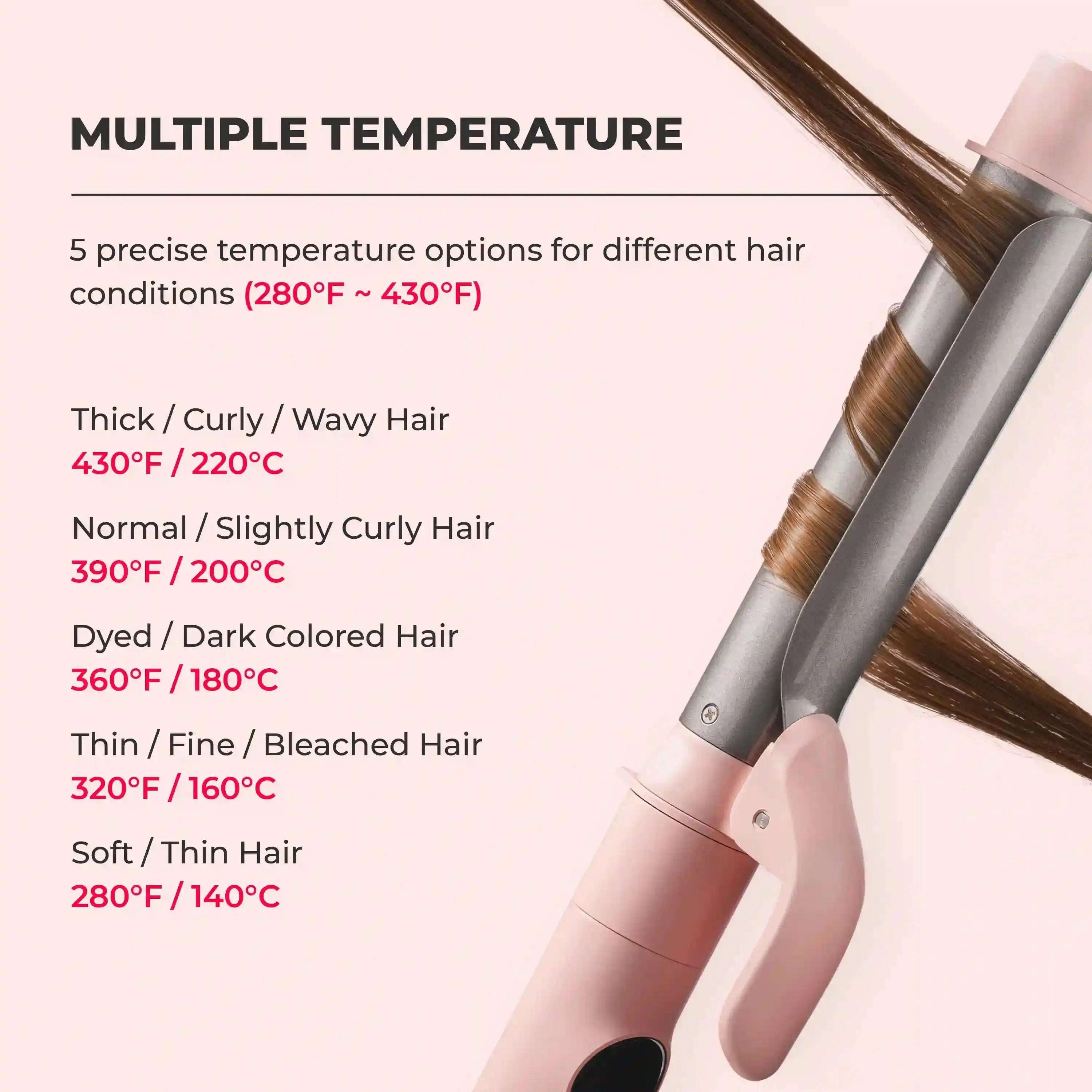 TYMO Cues Pink Hair Straightener Brush - 3-in-1 Ionic Ceramic Flat Iron for Smooth & Shiny Hair | Perfect for Home, Travel & Salon Styling