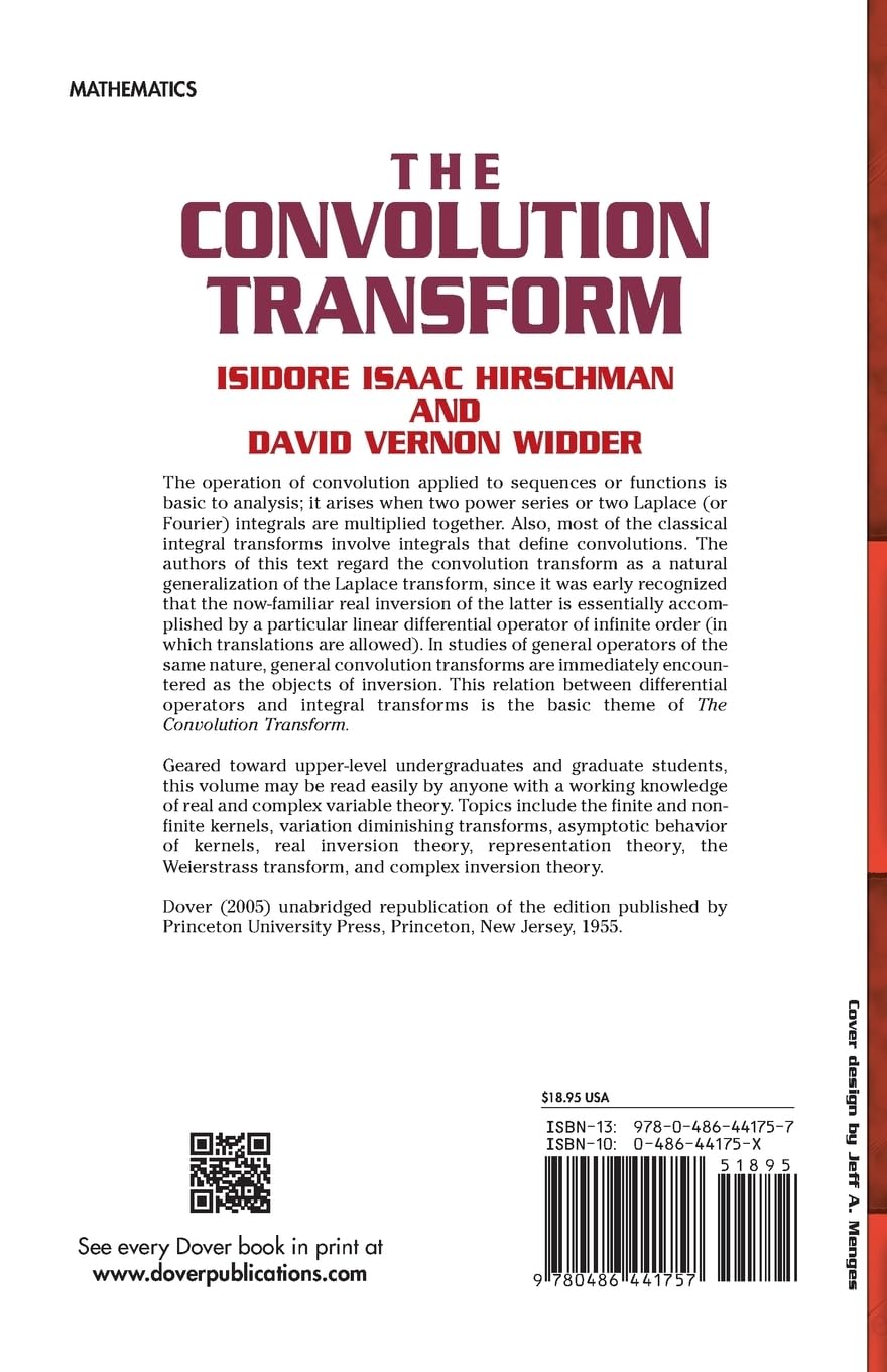 Convolution Transform Math Book - for Students & Researchers