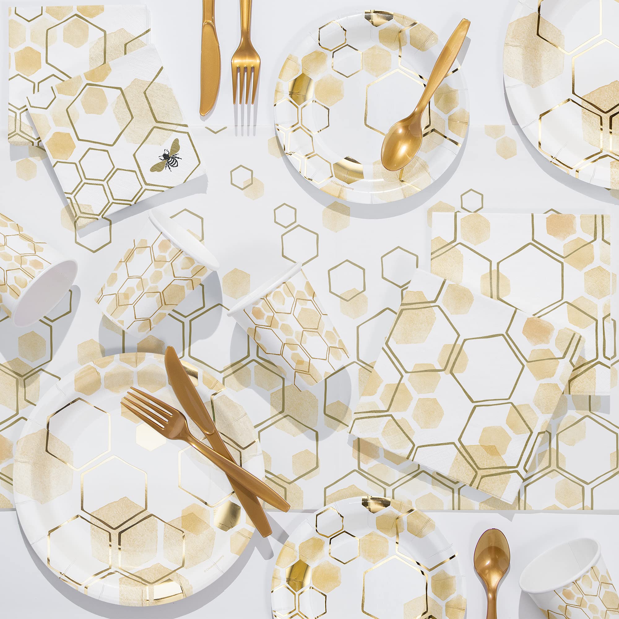 Honeycomb Party Decorations Kit for 8 Guests - Colorful Paper Honeycomb Balloons & Party Supplies for Birthday, Baby Shower & Wedding Decorations