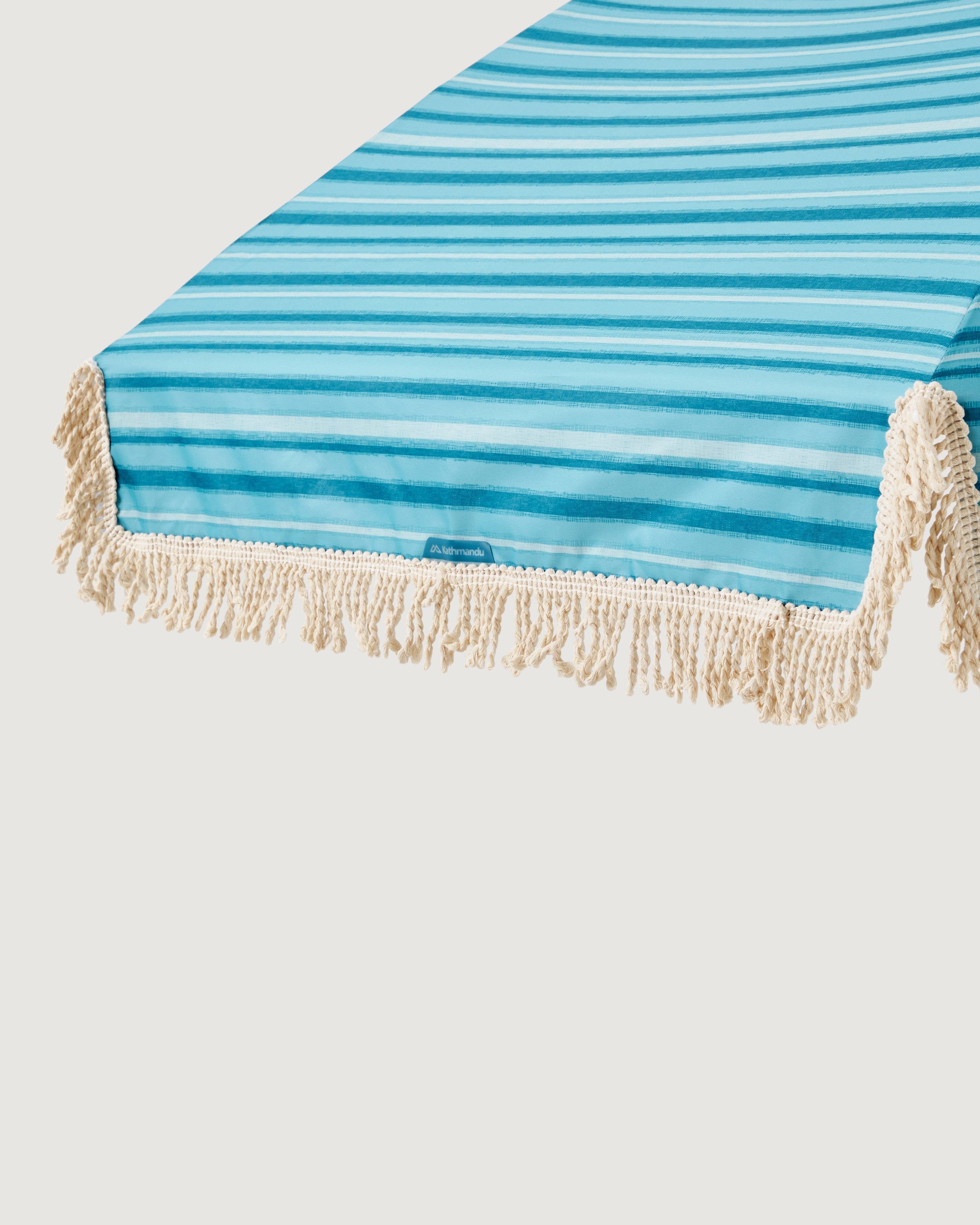 Retreat Beach Umbrella Cove Stripe - Large UV Protection Sun Shade for Outdoor, Pool, and Sand - Perfect for Beach, Backyard, and Picnic Use