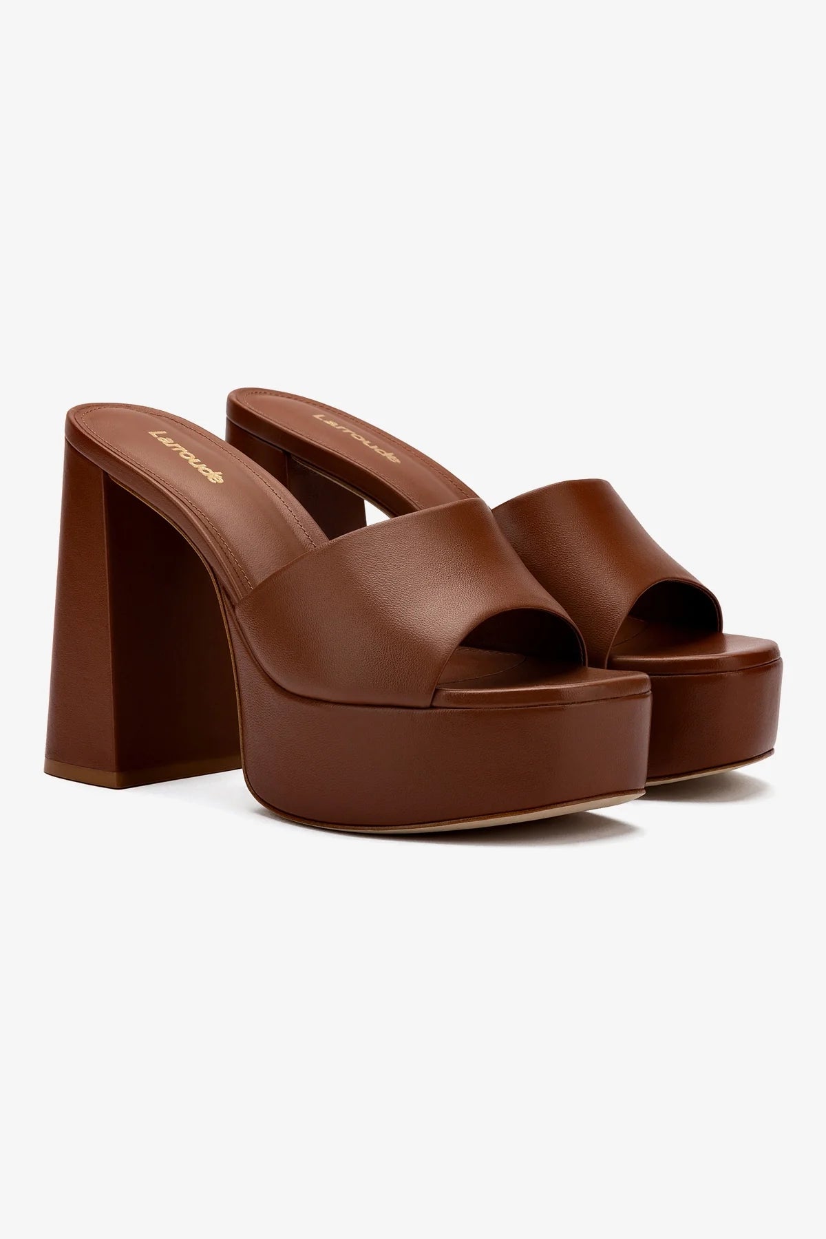Caramel Leather Dolly Mule Shoes - Women's Comfortable Slip-On Loafers for Casual Wear, Office & Travel