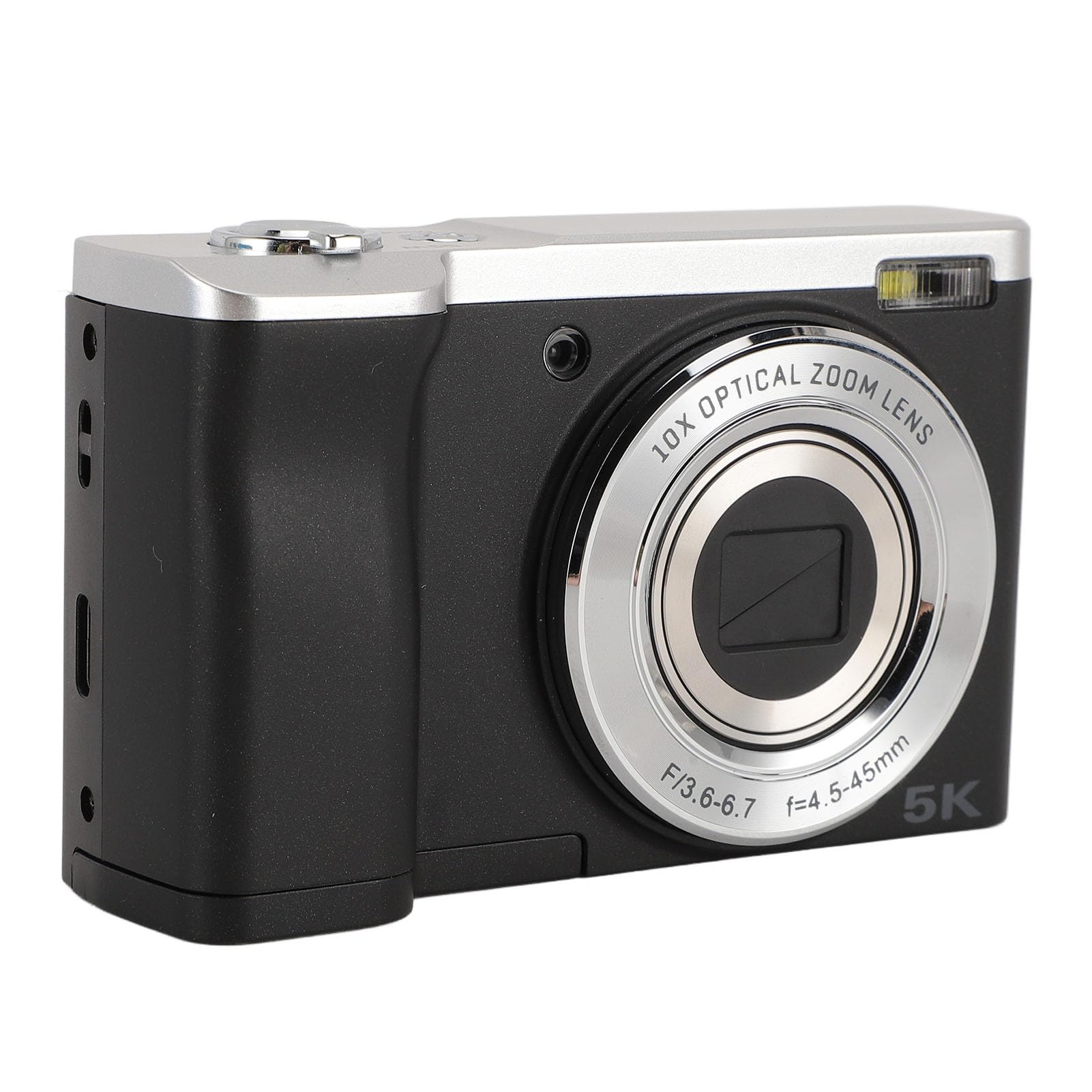 PUSOKEI 5K Digital Camera with 10x Optical Zoom, 6-Axis Anti-Shake & Autofocus - 16MP Front & 12MP Rear Camera with Touch Screen for Photography & Video Recording - Perfect for Travel, Vlogging, and Family Events