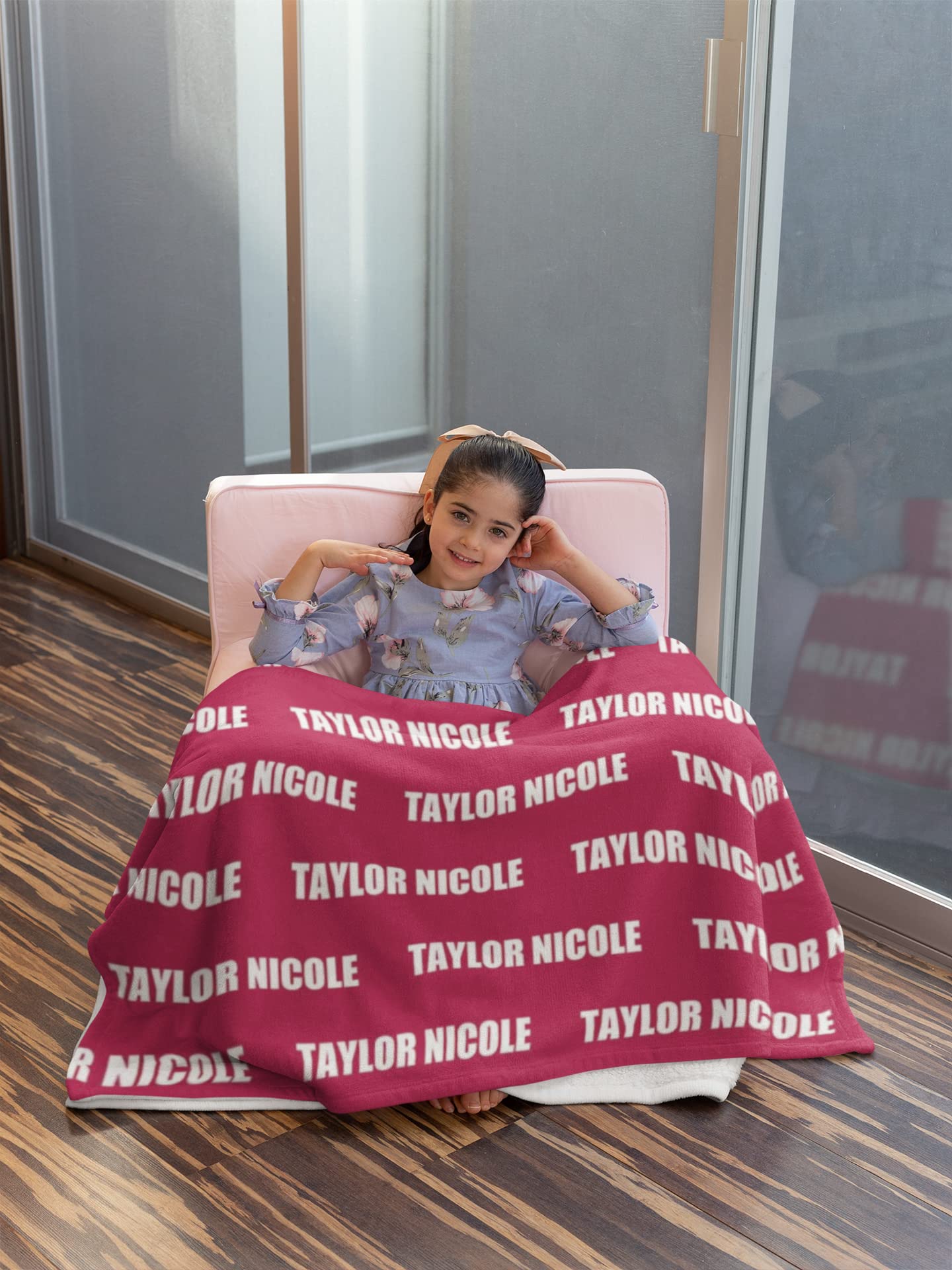 Personalized Baby Name Blanket - Custom Embroidered Blanket for Baby Girl, Boy, Daughter & Son - Unique Baby Shower Gift, Birthday Present & Mother's Day Gift - Perfect for Nursery, Travel & Snuggling