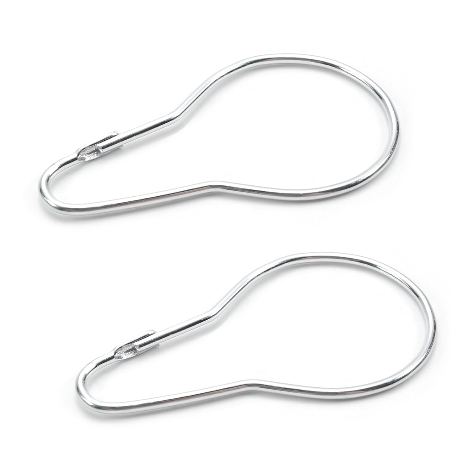 10Pcs Iron-Zinc Alloy Shower Curtain Rings - Rust-Resistant Metal Hooks for Bathroom Curtains & Liners (Silver Tone) - Perfect for Home, Apartment, Hotel Bathroom Decor & Organization