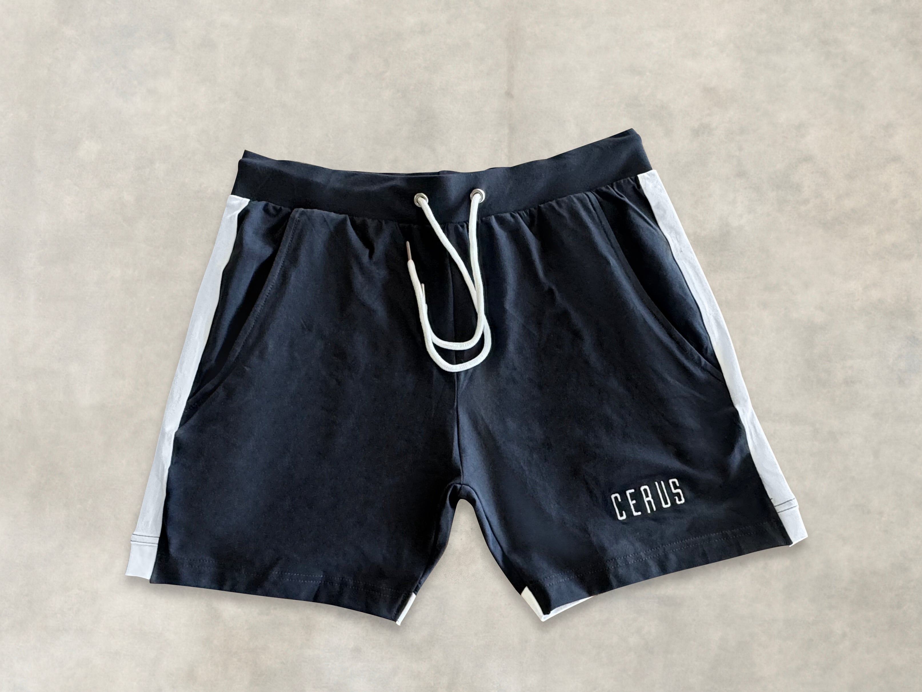 Cerus Grey Nero Shorts for Men - Lightweight Quick-Dry Athletic Running Shorts with Pockets - Perfect for Gym, Workout, and Outdoor Activities