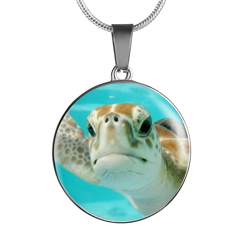 Little Sea Turtle Necklace - Sterling Silver Ocean Animal Jewelry for Women - Perfect Gift for Beach Lovers & Marine Conservation Supporters