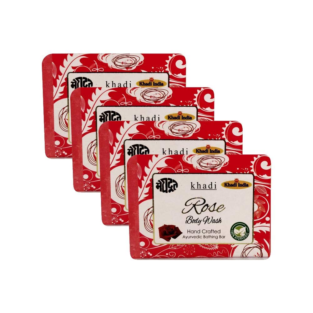 Meghdoot Rose Body Wash - 125gm (Pack of 4) | Hydrating & Fragrant Shower Gel for Soft Skin | Perfect for Daily Use, Gifts & Travel