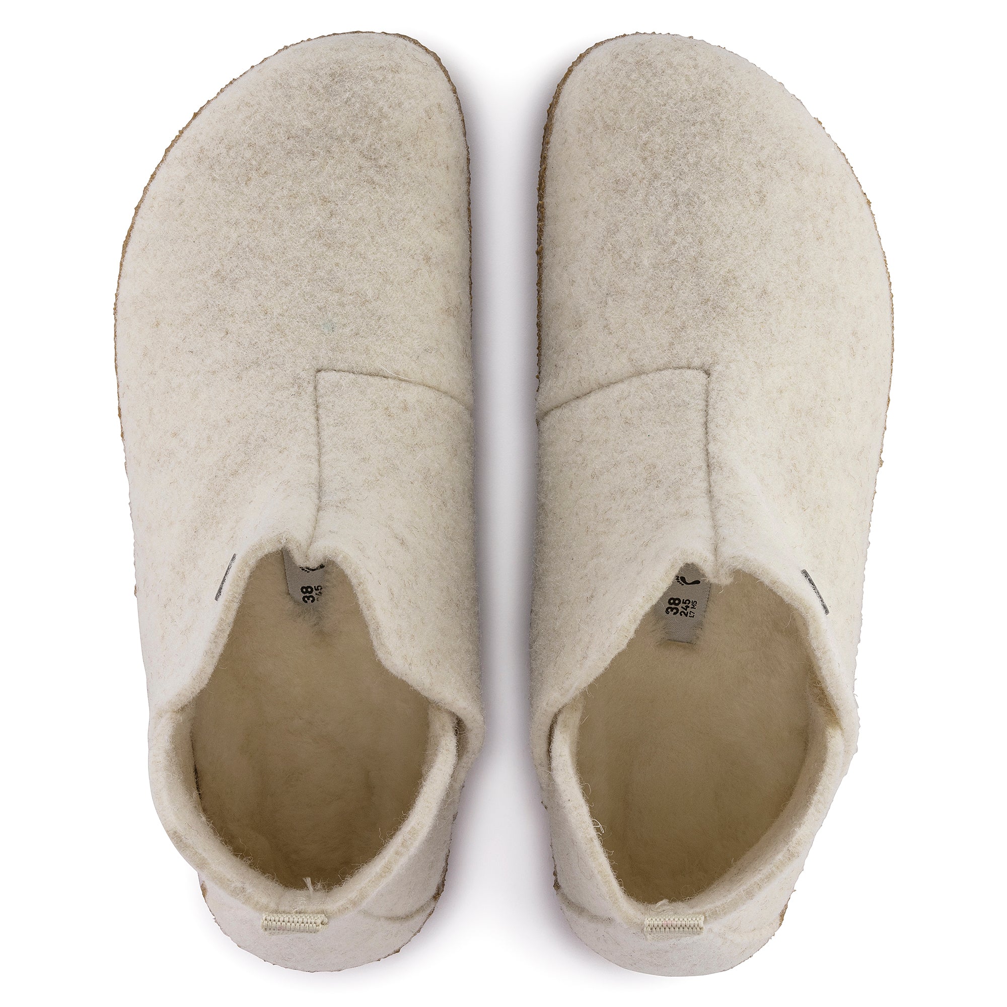 Birkenstock Andermatt Shearling Wool Felt Slippers for Women & Men - Cozy Ecru House Shoes for Winter Indoor Comfort & Warmth