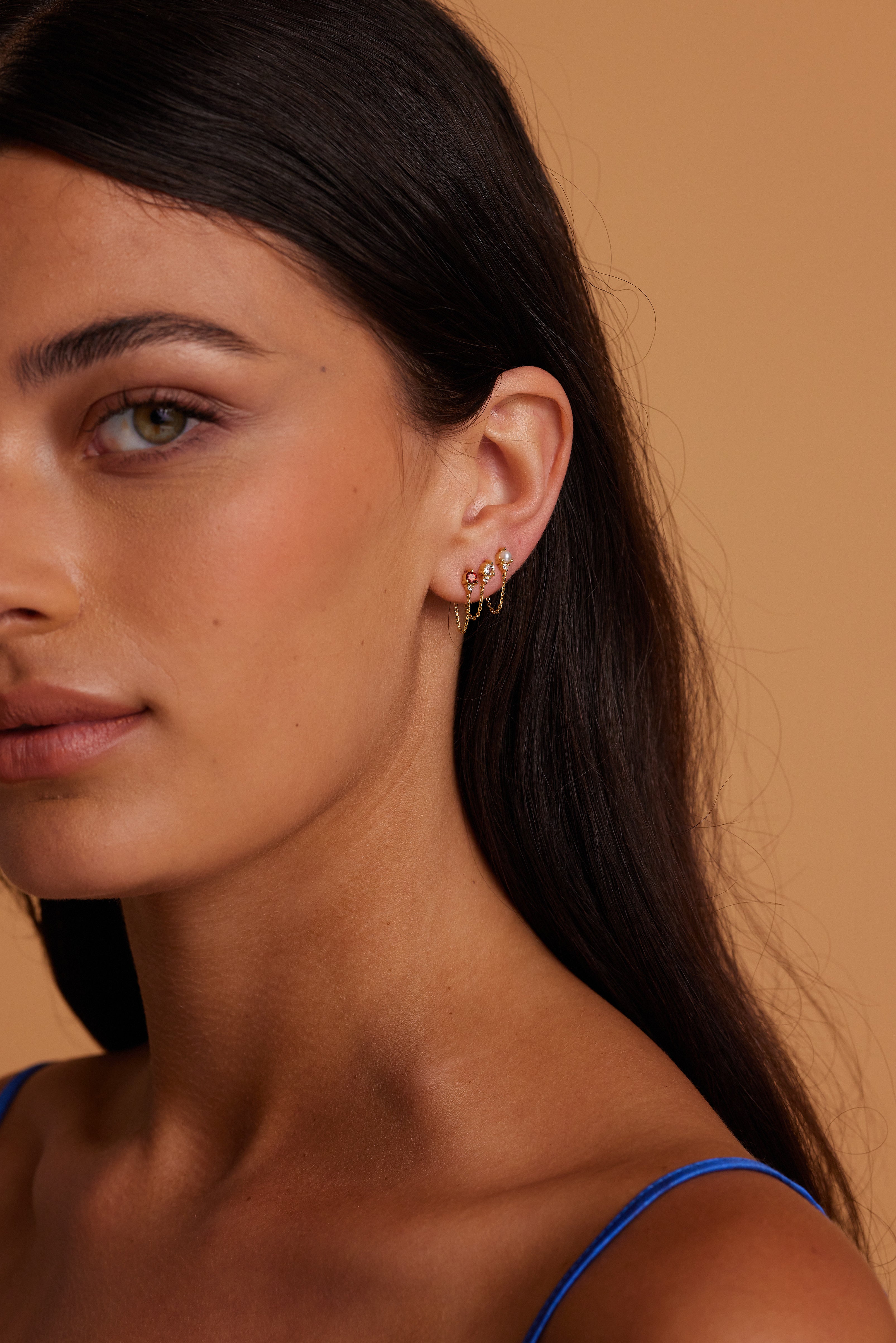 Genuine January Garnet Birthstone 14K Gold Stud Earrings for Women - Perfect Gift for Birthday, Anniversary & Special Occasions