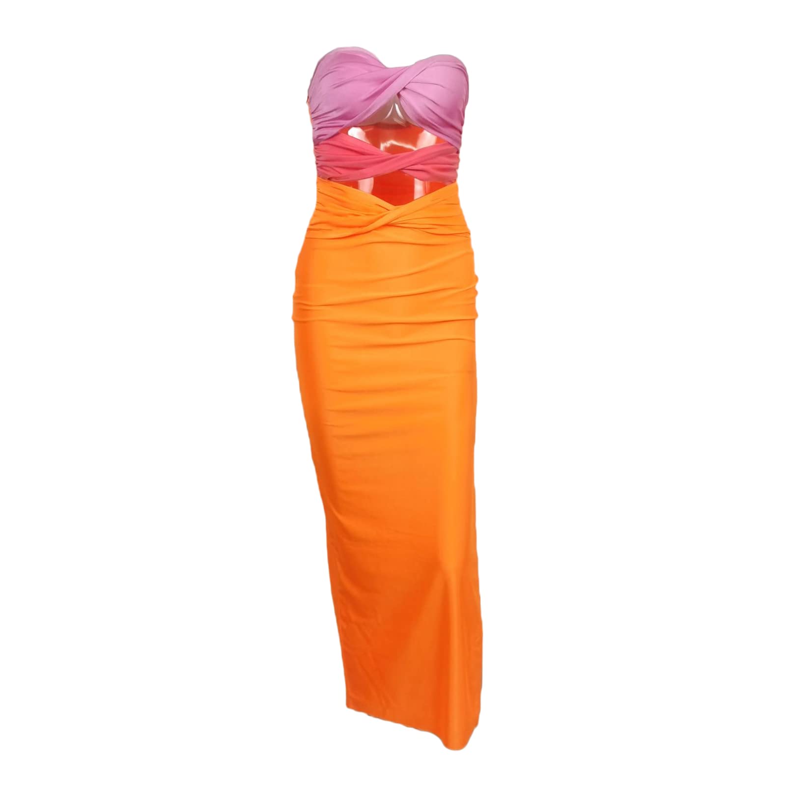 Chic Tube Maxi Dress for Women - Strapless Low Cut Backless Long Dress for Wedding Guest, Formal Events & Going Out | Elegant Evening Wear & Party Dress