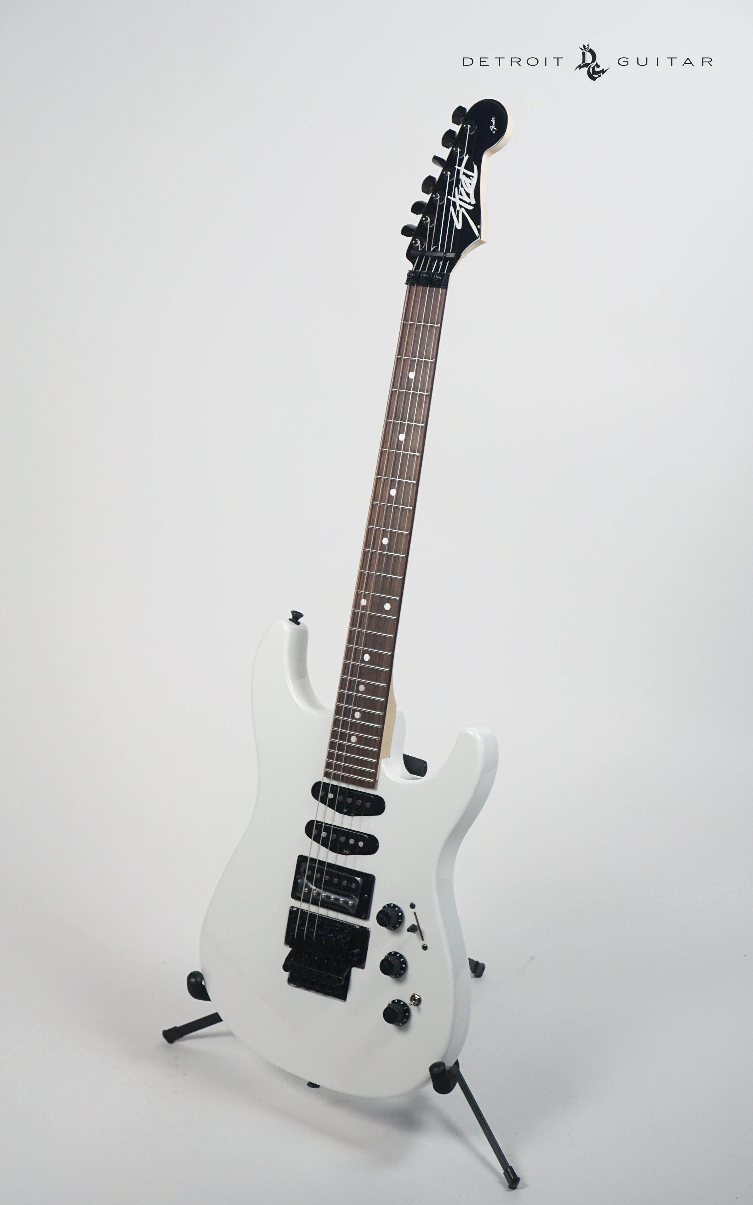 Fender Limited Edition HM Strat Reissue Electric Guitar - Bright White Finish with Gig Bag | Perfect for Rock, Blues & Stage Performances