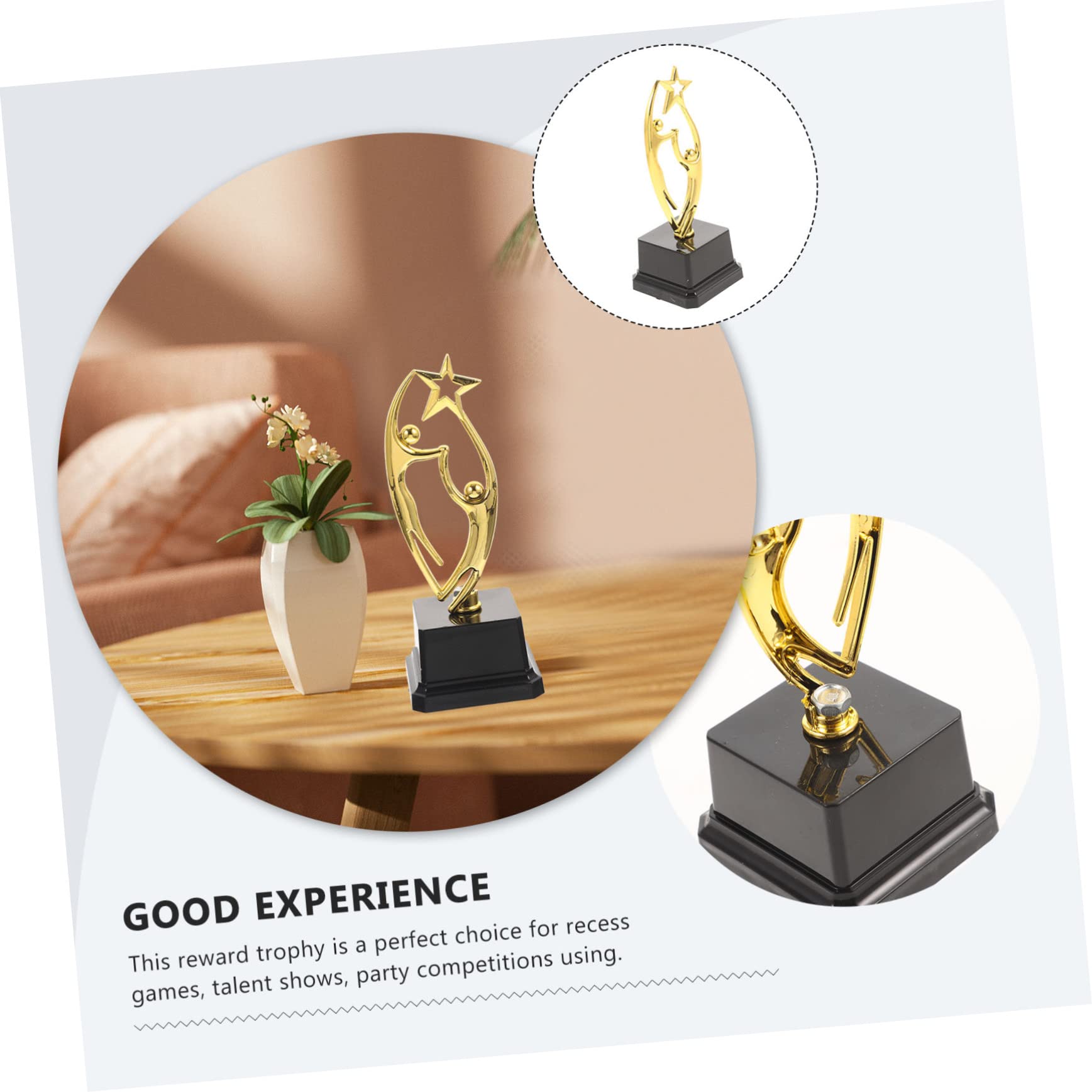 Toddmomy 5-Piece Mini Trophy Set - Small Sports Awards for Kids, Soccer Medals & Achievement Prizes - Perfect for School Events, Team Rewards & Birthday Party Favors