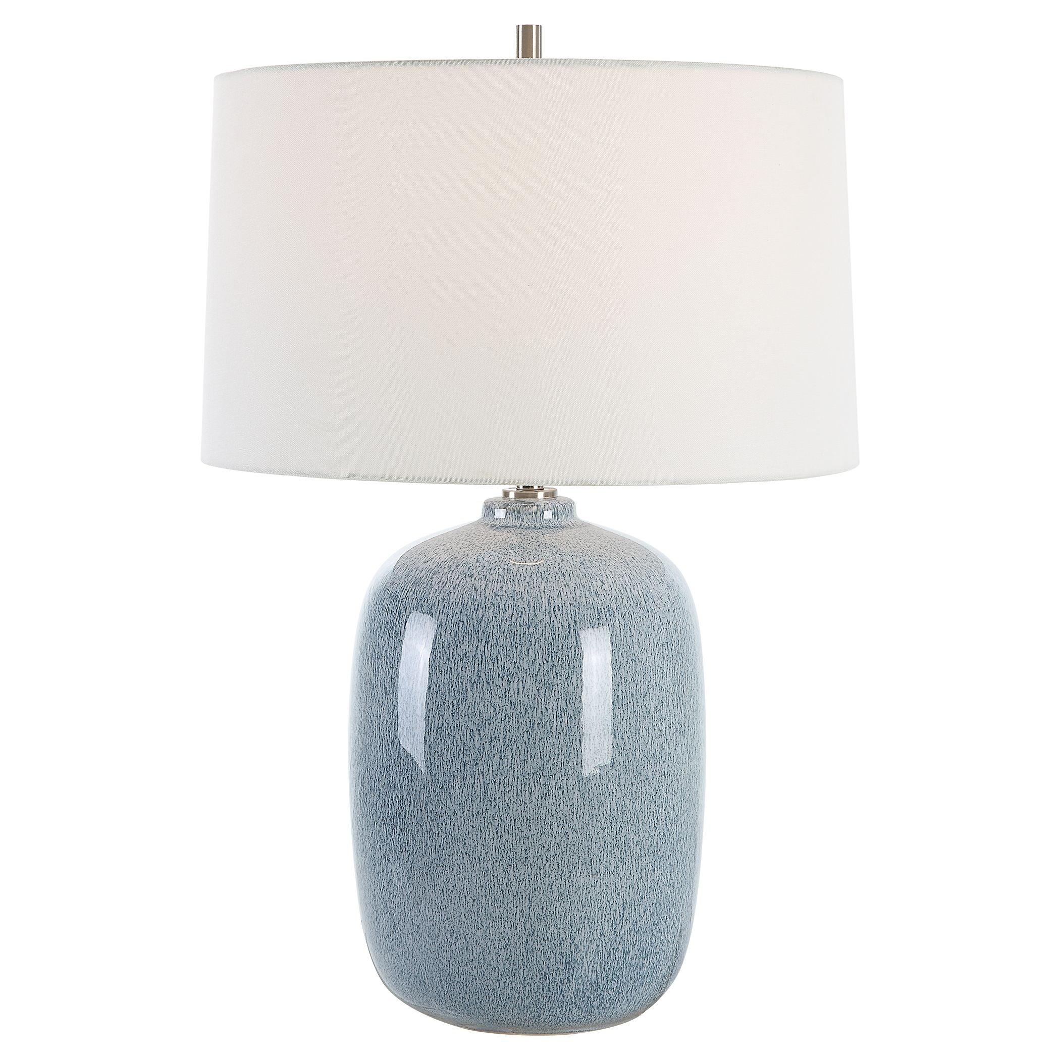 Celeste Sky Blue Table Lamp - Modern LED Nightstand Lamp for Bedroom, Living Room, Office | Dimmable Touch Control & USB Charging Port | Soft Ambient Lighting for Reading & Relaxation