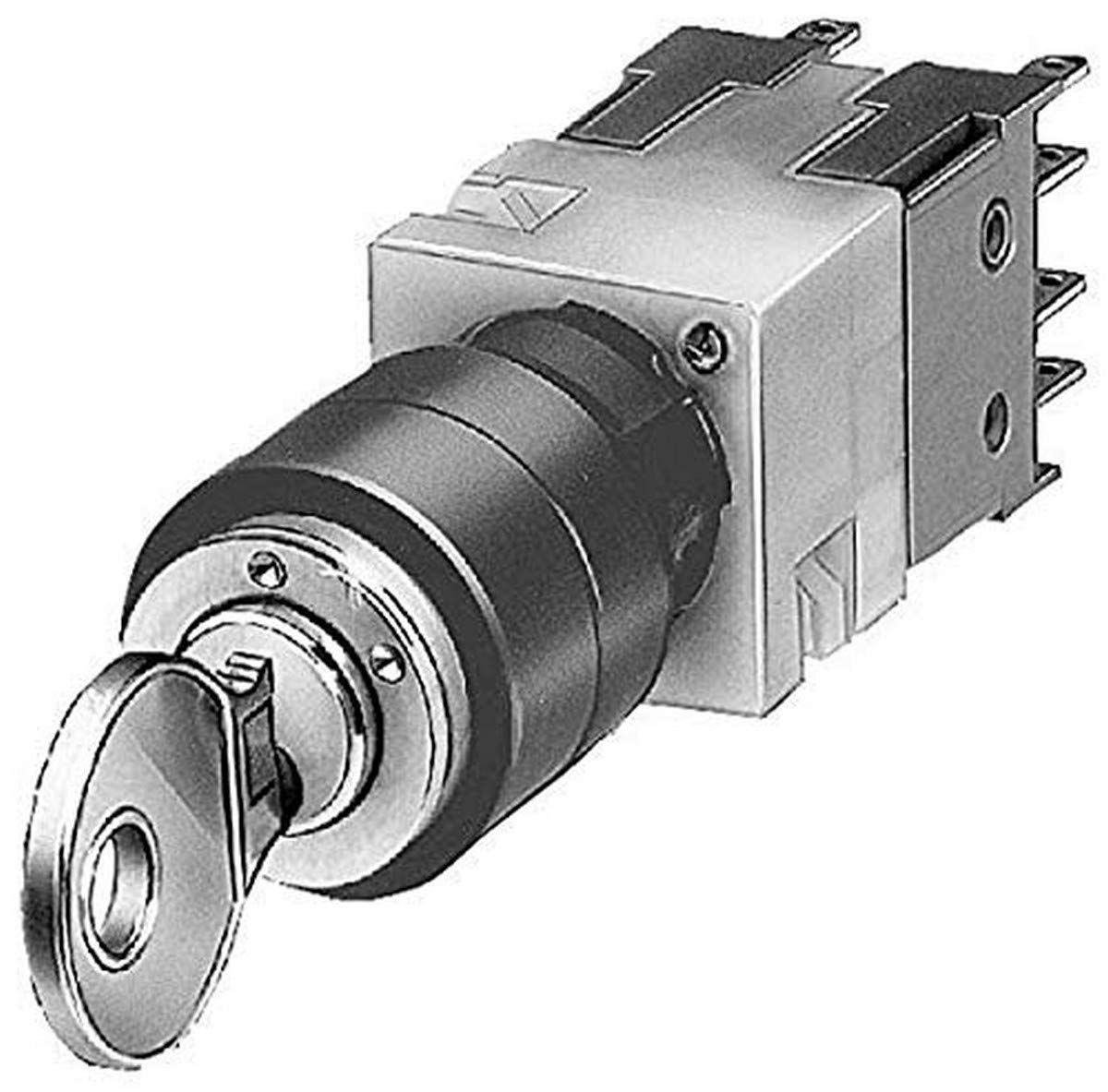 Siemens 2-Position Key Ignition Switch - Durable Replacement for Industrial Equipment & Machinery (Ideal for Control Panels, Generators, and Heavy-Duty Applications)