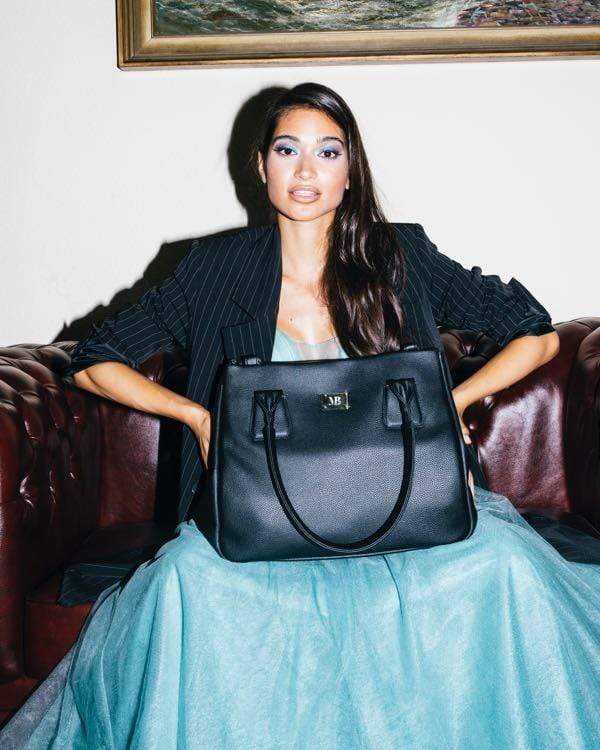 Vegan Leather Tote Bag for Women - Stylish & Durable Black Handbag | Perfect for Work, Travel & Everyday Use