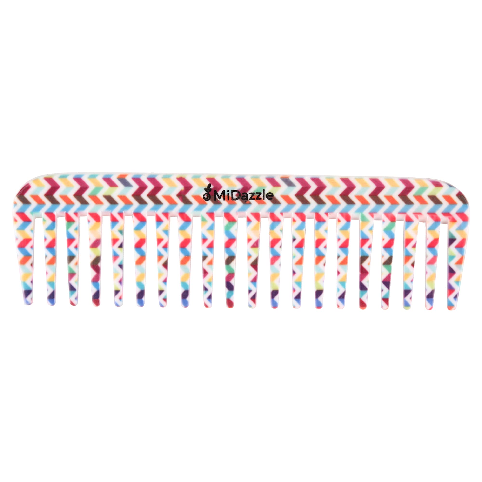 Midazzle 360 Floral Shampoo Comb - Medium Hair Detangling Brush for Wet & Dry Hair - Perfect for Salon, Home Use & Travel