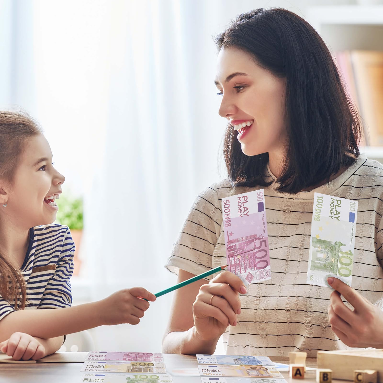 Efuturetime 175-Piece Prop Money Set - Fake Euro Bills for Kids, Learning, Games, DIY, Cosplay & Parties | Realistic Play Money for Pretend Play, Magic Tricks & Themed Events