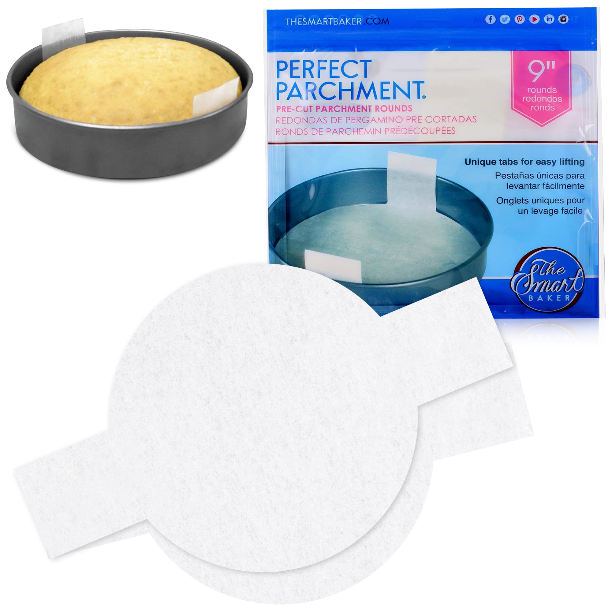 Non-Stick Parchment Paper Sheets for Baking - 6 Inch Round, 24 Count, Oven Safe & High Temperature Resistant - Perfect for Cookies, Cakes, Bread & Pastries - Ideal for Home Bakers & Professional Kitchens