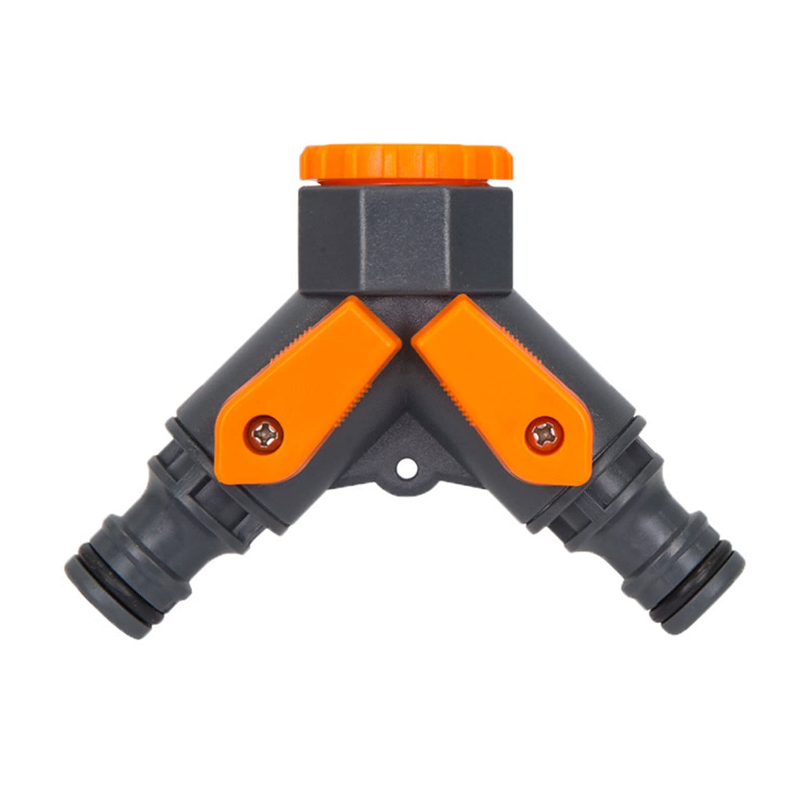 QINFEI 2 Way Heavy Duty Metal Garden Hose Splitter with Control Valve - Durable Hose Diverter Fittings for Greenhouse, Agriculture, Animal Husbandry | Perfect for Watering Plants, Lawn Irrigation & Farm Use