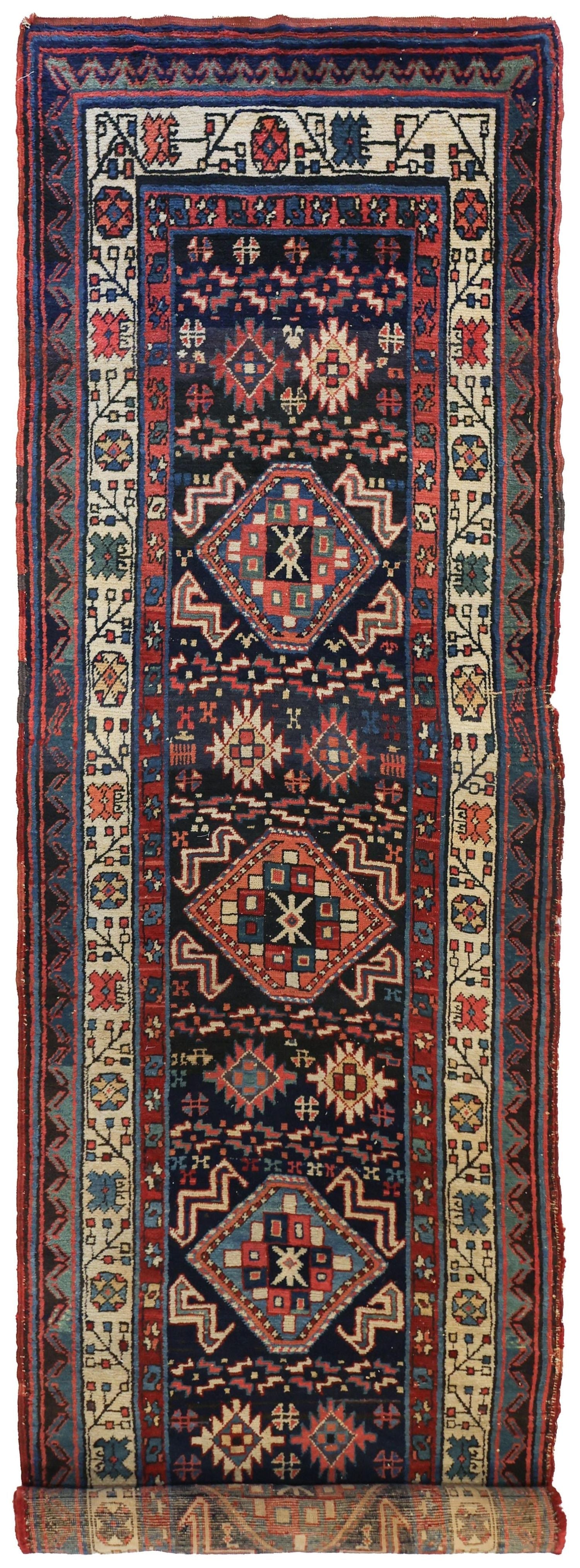 Antique Shasavan Handwoven Tribal Rug - J71130 - Authentic Persian Wool Carpet for Boho Home Decor, Living Room & Bedroom