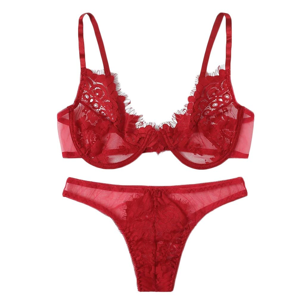 Sexy Lace Lingerie Set for Women - G-String Underwear & Bra Nightwear Sleepwear in White | Perfect for Bedroom, Boudoir Photography & Romantic Occasions