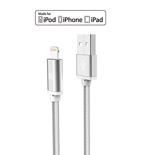 MFi Certified iPhone Charger Lightning Cable - Durable Braided USB Cord for iPhone 11/11 Pro Max/XS Max/X/8/7/6, iPad & iPod | Fast Charging & Data Sync | Perfect for Home, Office & Travel