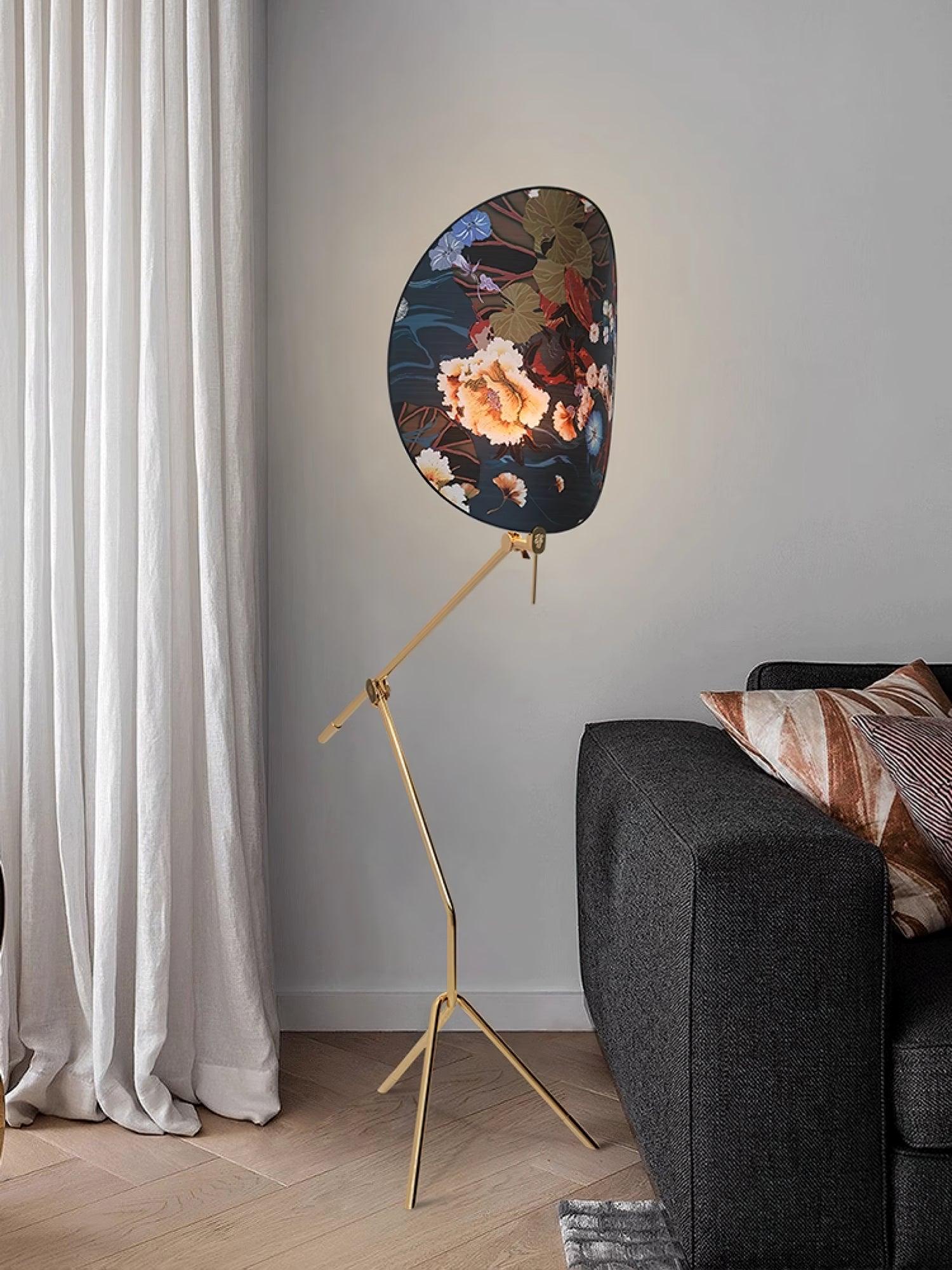 Floral Nocturne Floor Lamp - Elegant Home Decor Lighting for Living Room, Bedroom & Office - Romantic Ambience & Soft Illumination