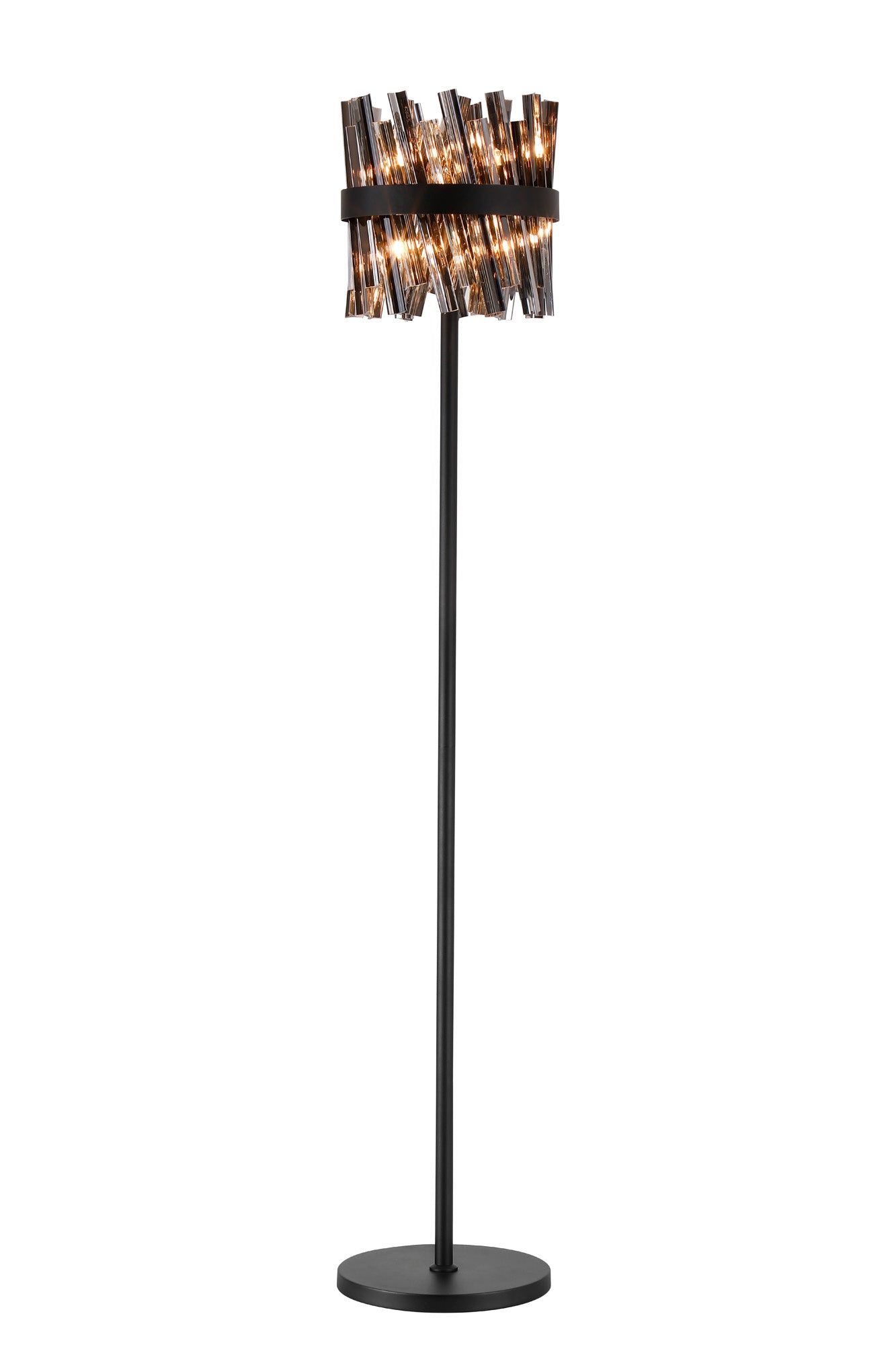 Bellina 8Lt Floor Lamp - Brass, Nickel & Black Finish Options | Modern Standing Light for Living Room, Bedroom & Office Decor