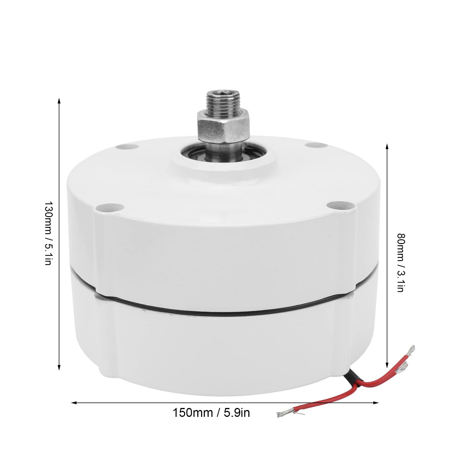 400W 3 Phase Gearless Permanent Magnet Generator - 12V Rectifier Included | High Efficiency PMG for Wind Turbines, Hydro Power & Industrial Applications | Reliable AC Alternator for Off-Grid Energy Solutions
