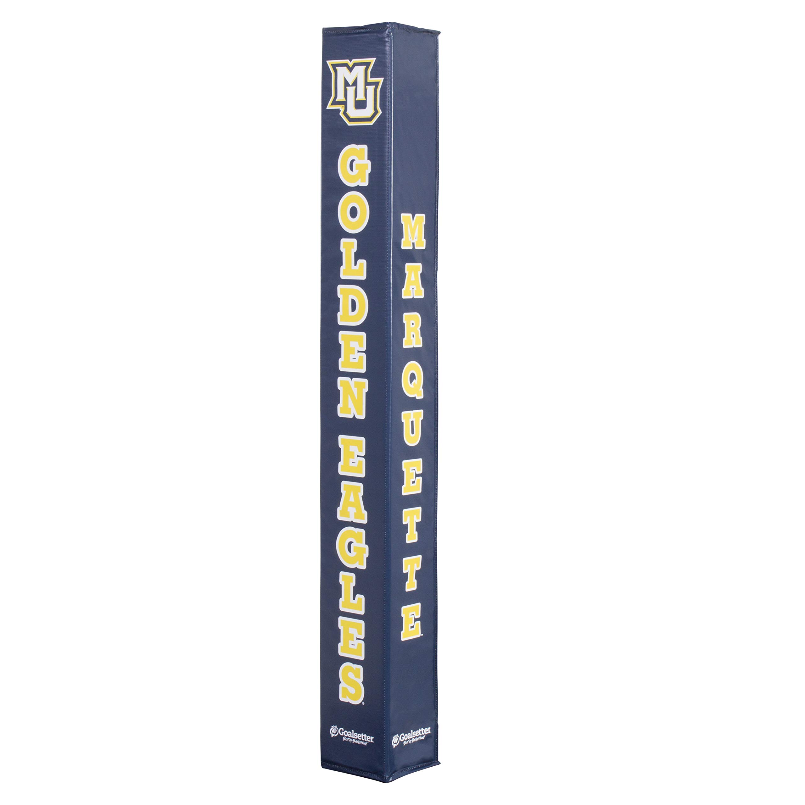 Goalsetter Marquette Golden Eagles Basketball Pole Pad - Blue | Durable Protective Padding for Basketball Hoop Poles | Perfect for Indoor & Outdoor Courts, Gyms, and Driveways