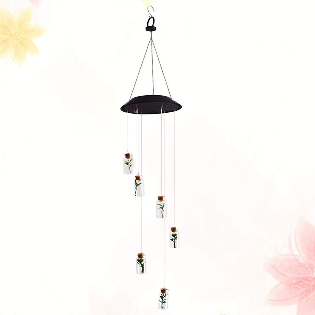 Solar Powered Wind Chime Lights - Outdoor Hanging Solar Lamp with Wind Chimes for Garden, Patio, Yard Decor - Weatherproof Landscape Lighting for Nighttime Ambience