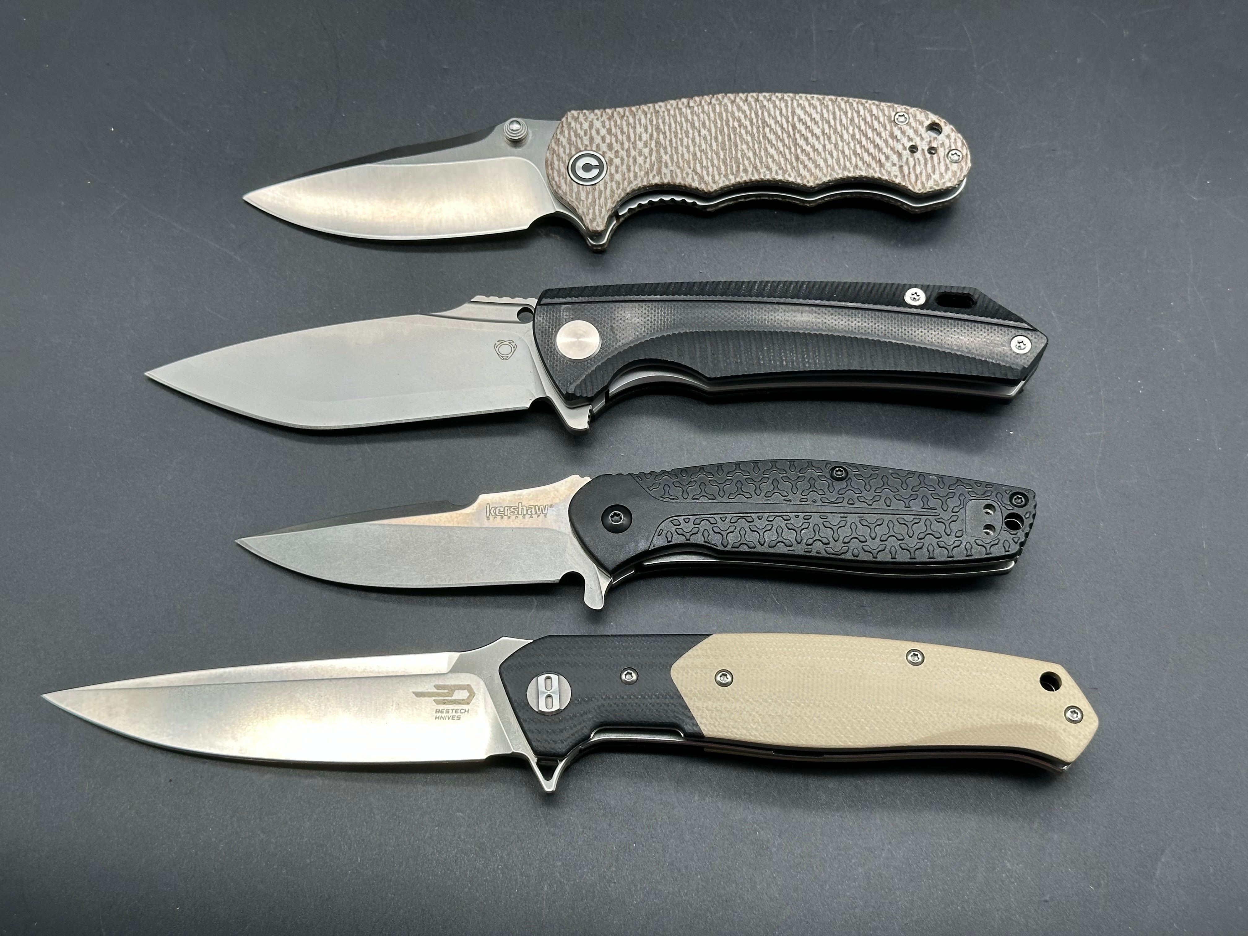 Premium 4-Piece Knife Bundle - Civivi, Sixleaf, Kershaw & Bestech - Perfect for Camping, Hiking & Outdoor Adventures