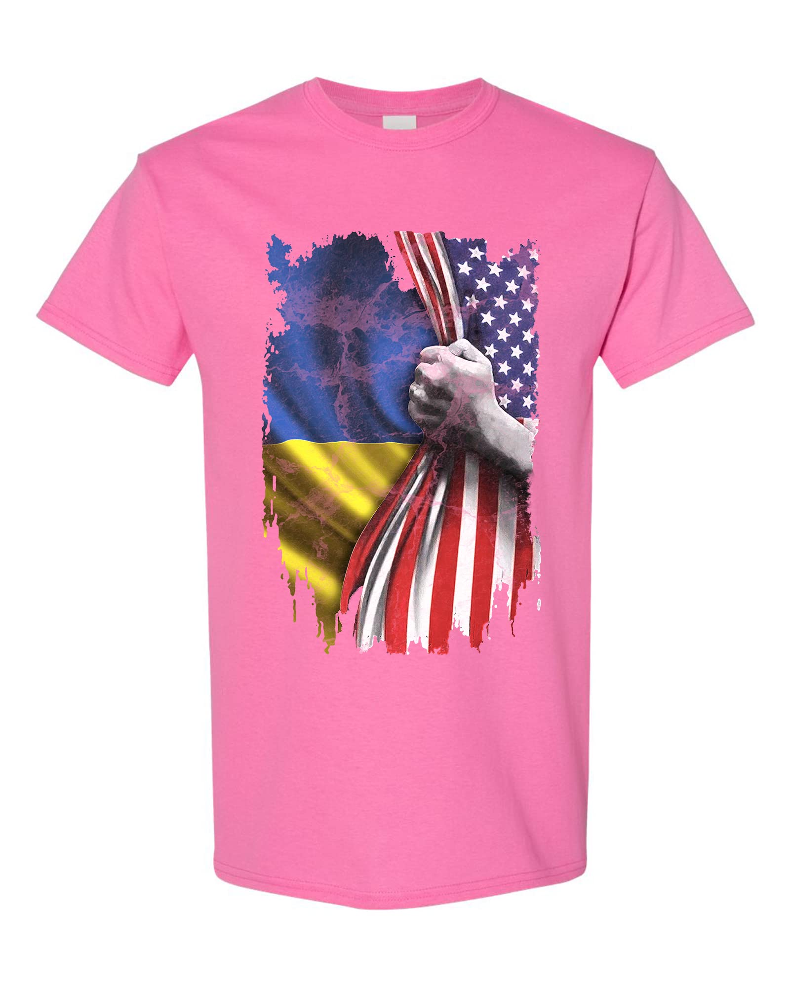 USA Ukraine Flag Map Support T-Shirt - Patriotic Solidarity Tee for Men & Women - Perfect for Rallies, Protests & Showing Support