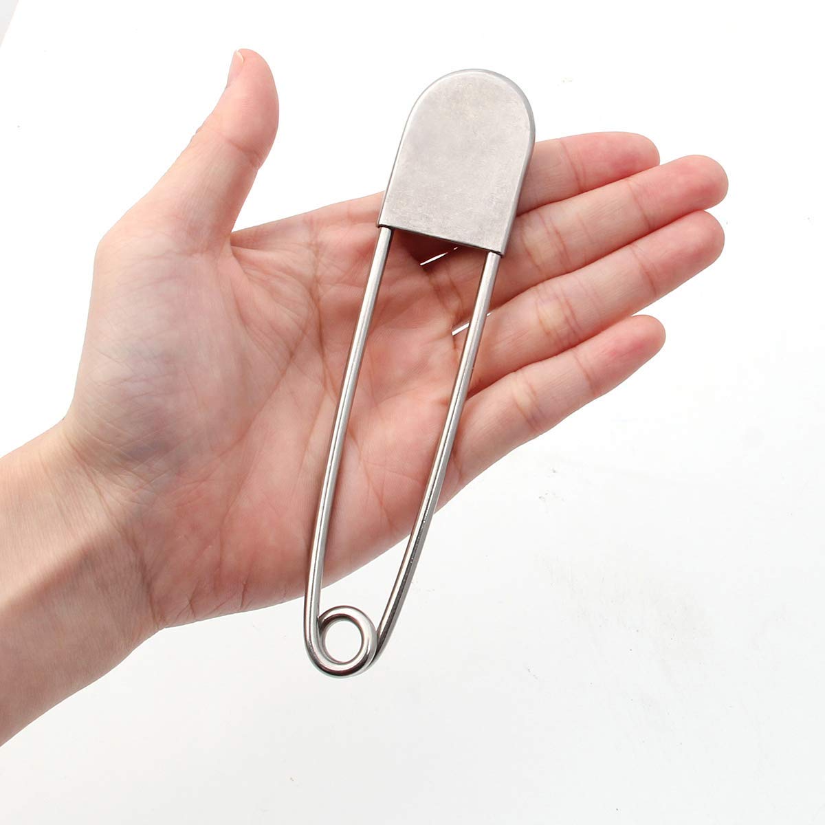Coitak 5 Inch Large Safety Pins - 10PC Stainless Steel for Blankets & Laundry