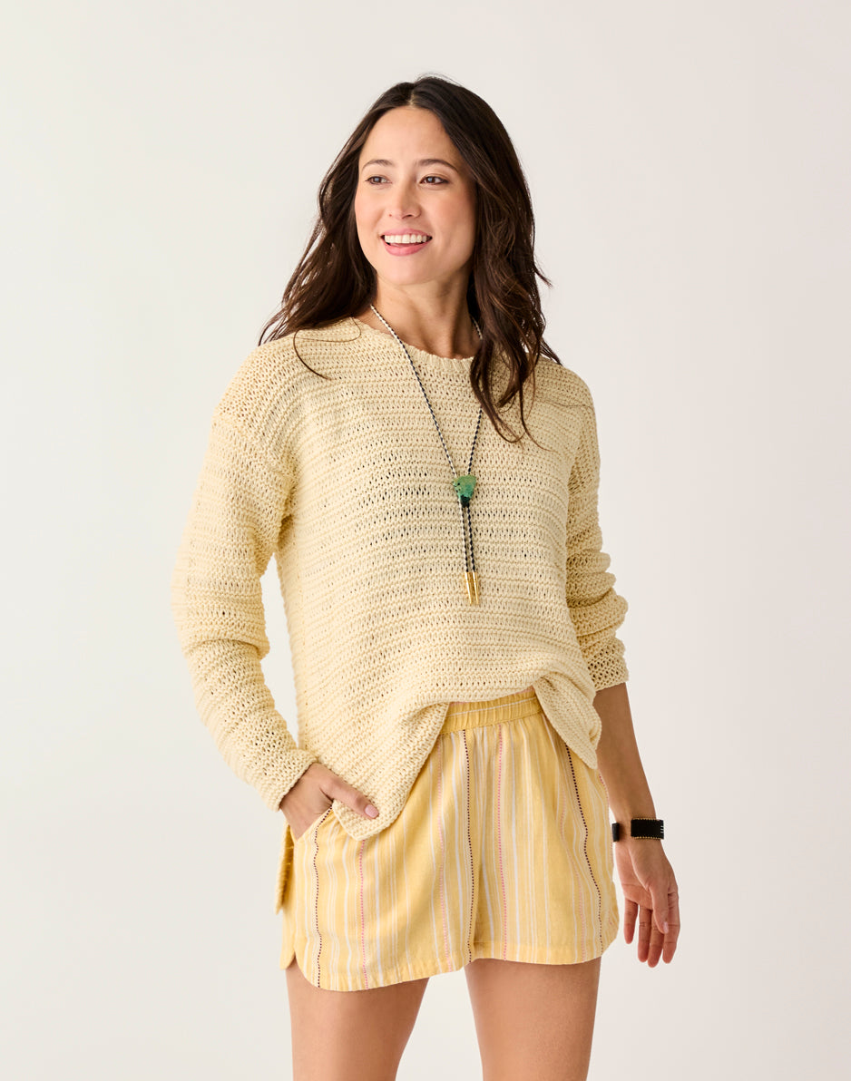 Clarissa Sweater: Dogwood Print Women's Knit Pullover - Cozy Winter Fashion for Casual Wear & Office Outfits