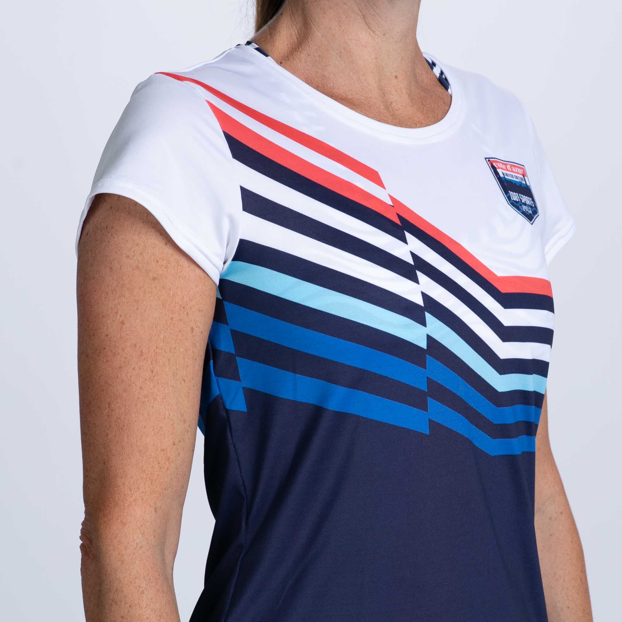 Women's Limited Edition Run Tee - Cote d'Azur Inspired Athletic Shirt for Running, Yoga & Gym Workouts | Lightweight & Breathable Performance Top
