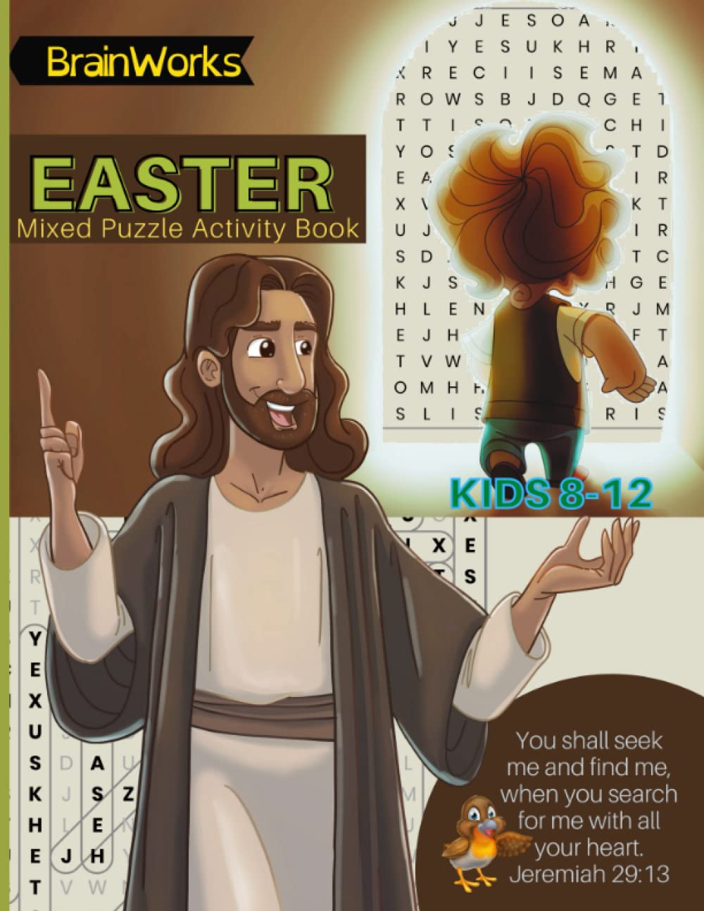 Easter Mixed Puzzle Activity Book for Kids Ages 8-12 - 150+ Bible Activities, Christian Easter Basket Stuffers & Resurrection Story - Fun Educational Games for Sunday School, Homeschooling & Family Easter Celebrations