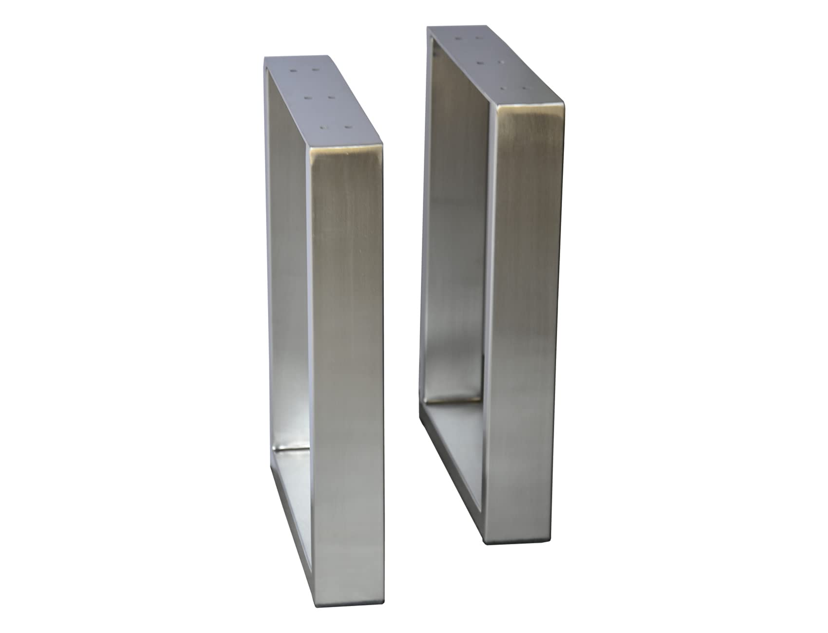 16 Inch Heavy Duty Stainless Steel Coffee Table Legs - 2 Pack DIY Rectangular Bench Legs for Dining Tables, Desks & Furniture Projects | Rust-Resistant & Durable Metal Supports