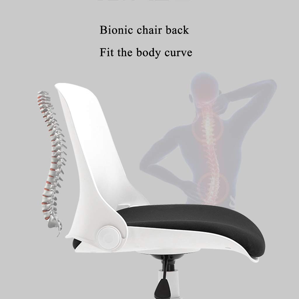Ergonomic Folding Office Chair with Swivel & Rollers - Comfortable, Easy to Install, Heavy Duty for Home & Workspace - Perfect for Small Spaces, Guest Seating & Temporary Workstations