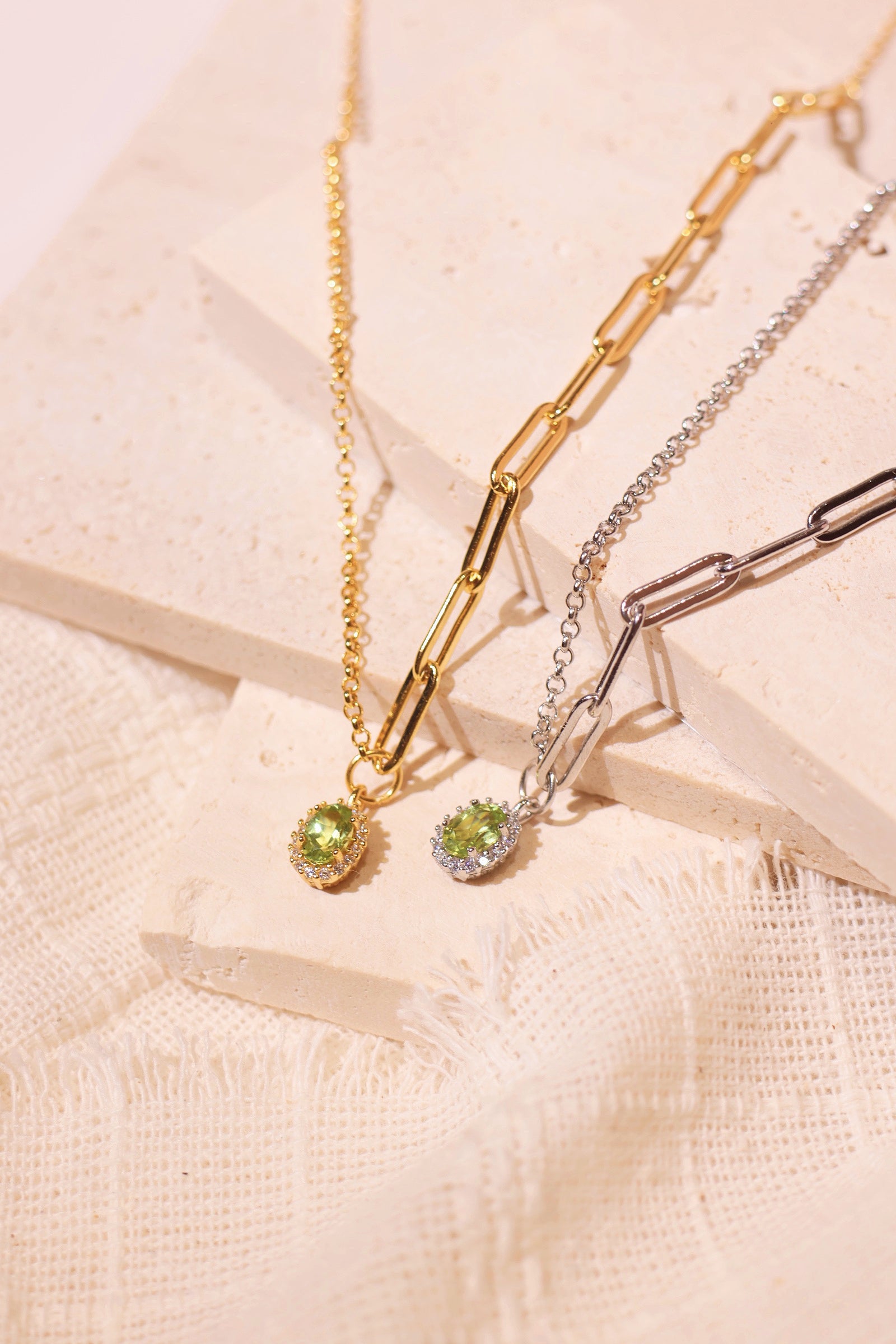 4mm Genuine Peridot Gemstone Necklace - Dainty Green Birthstone Jewelry for August | Perfect for Everyday Wear, Gifts & Special Occasions