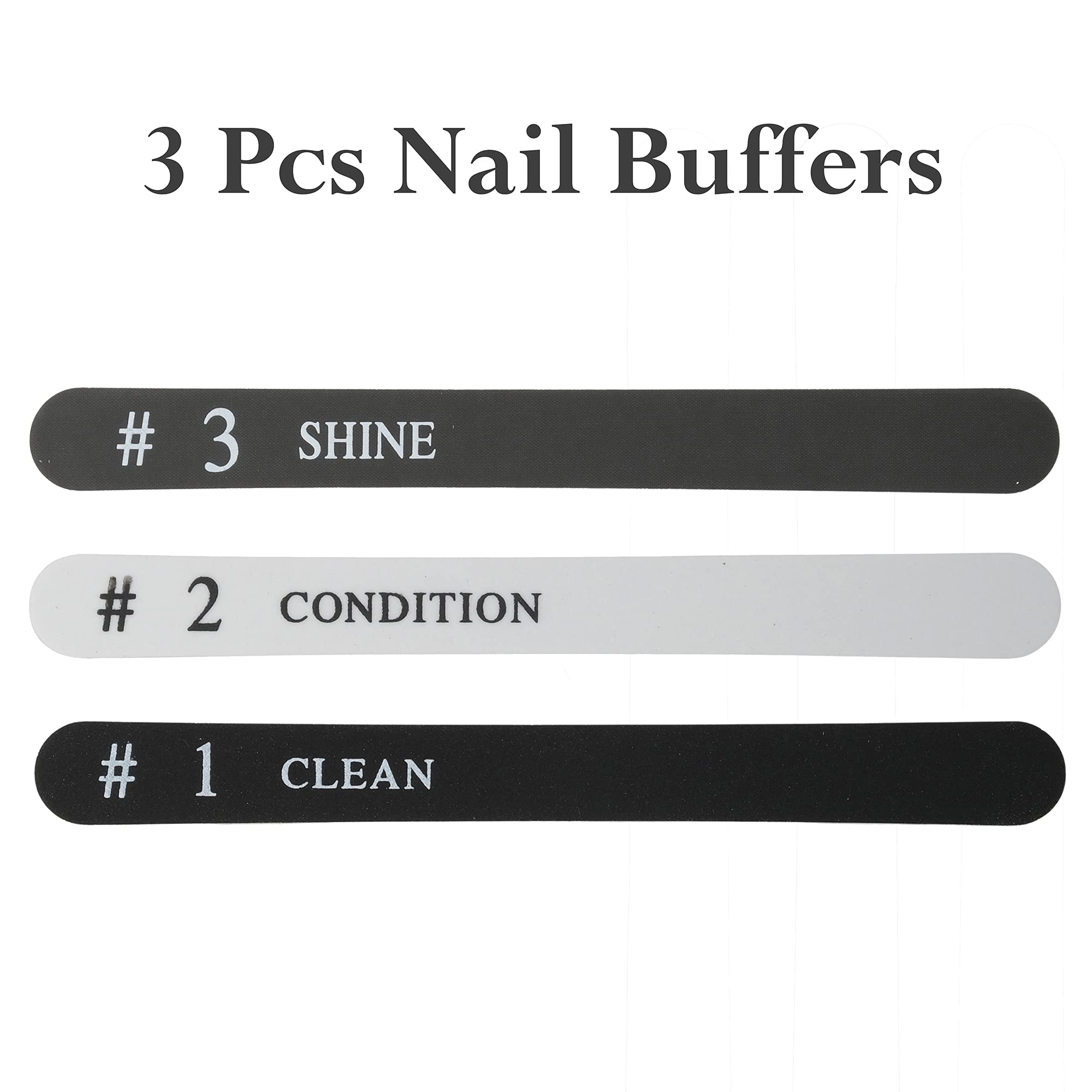 Premium Nail Clipper Set with Nail File & Buffer - 2 Pcs Stainless Steel Nail Cutters & 3 Pcs Nail Buffers for Professional Manicure & Pedicure at Home or Salon