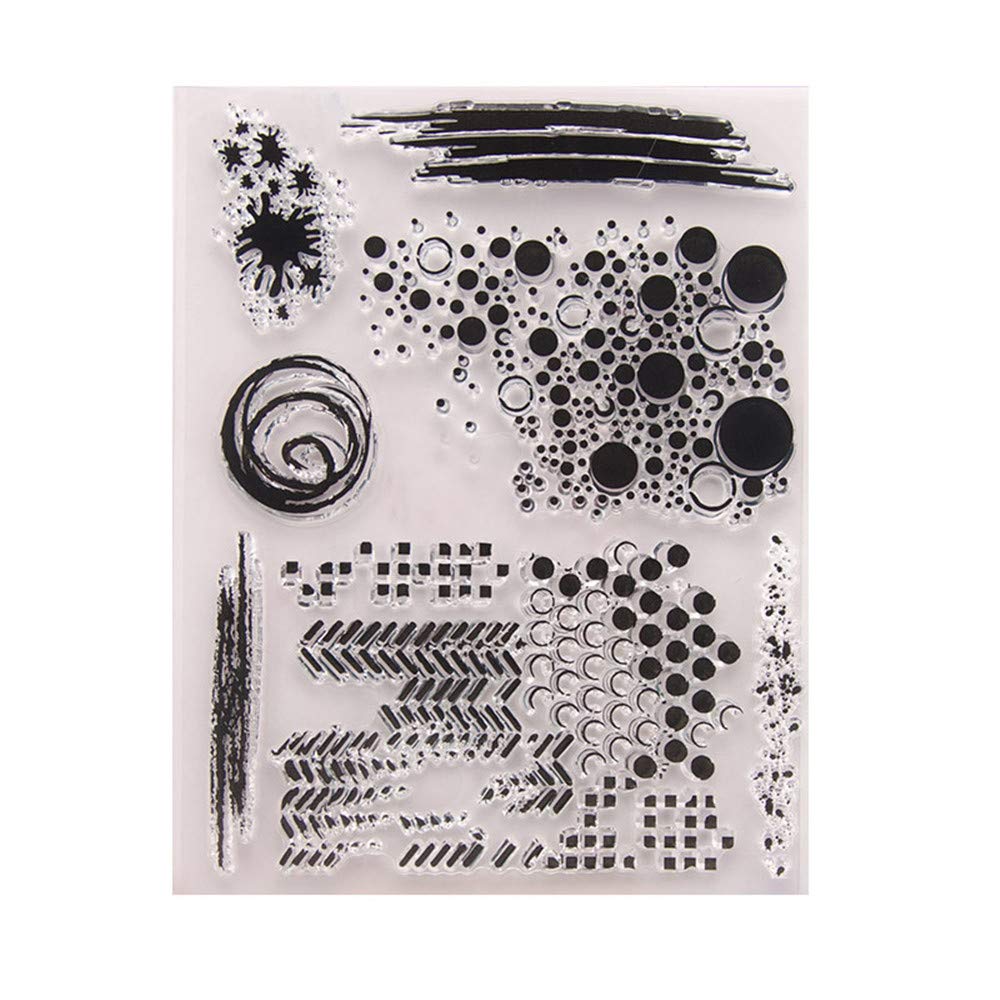 Honeycomb Spot Clear Rubber Stamps for Card Making, Journaling & Scrapbooking - Ink Marks Circle Dots Stamps for DIY Paper Crafts, Albums & Decoration (A1336) - Perfect for Bullet Journals, Greeting Cards & Handmade Decor
