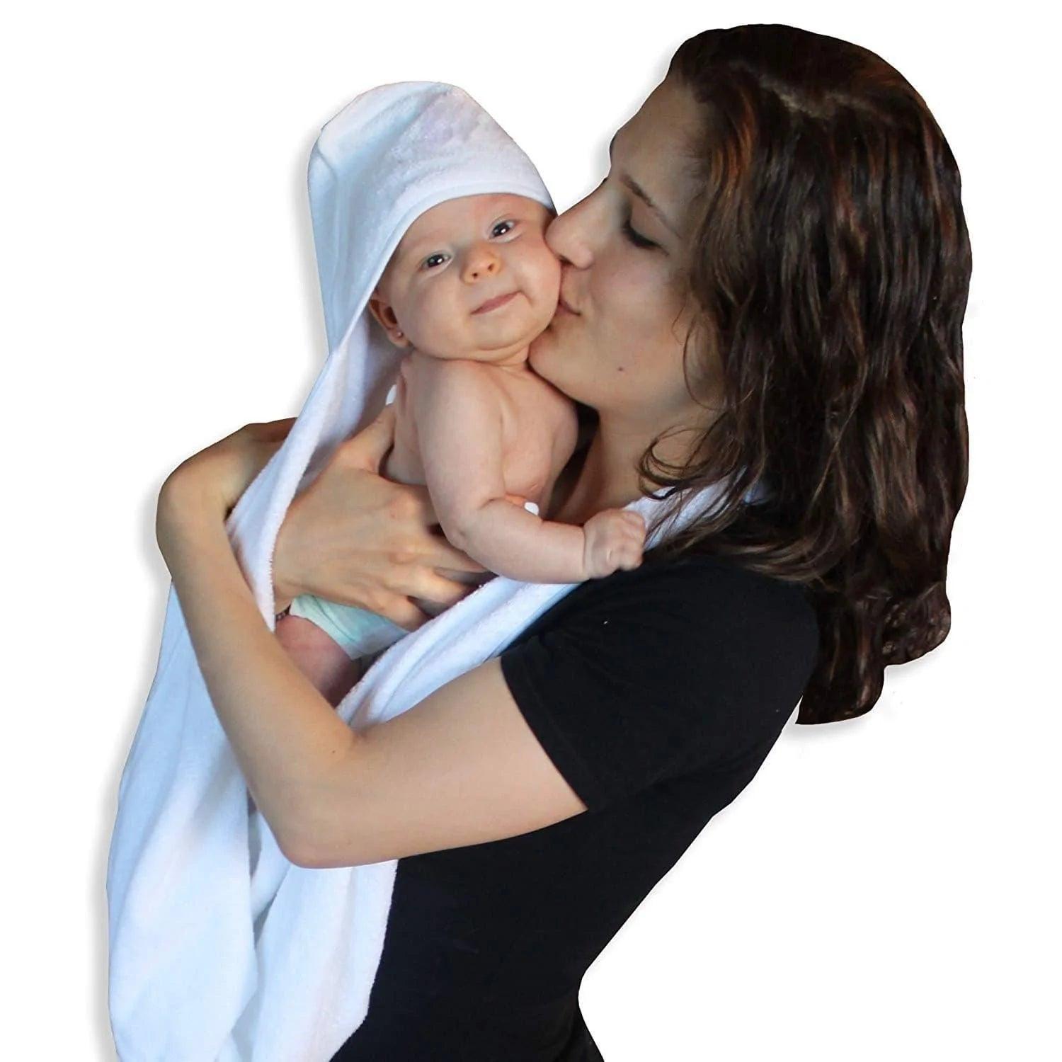 Baby Works Hands Free Hoodie & Soft Bamboo Bath Towel Set - Perfect for Newborns, Infants, and Toddlers - Ideal for Bath Time, Nursing, and Playtime