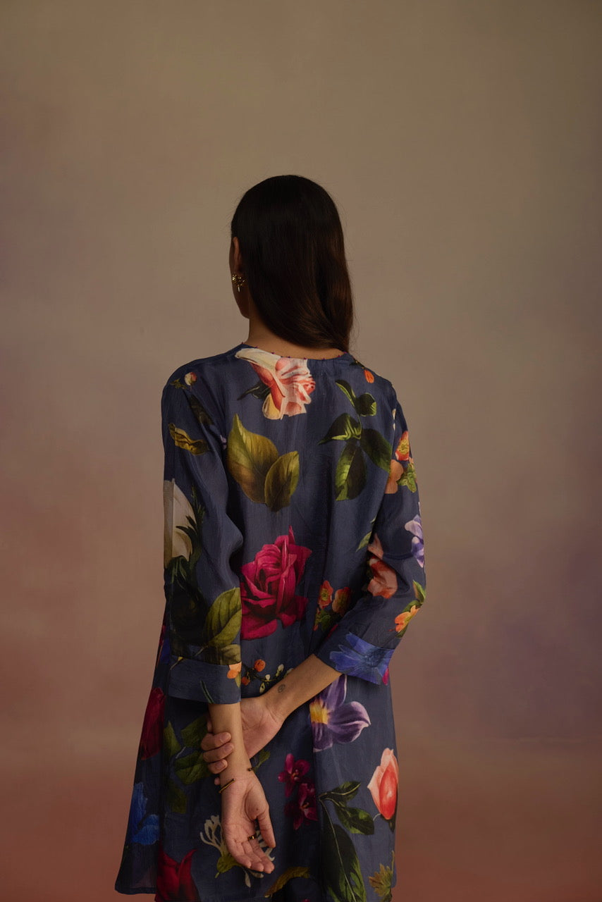 Stylish Floral Print Short Kurta Set for Women - Comfortable Cotton Ethnic Wear - Perfect for Festivals, Parties & Casual Outings