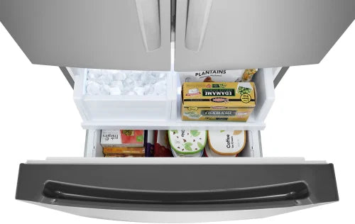 Frigidaire Gallery GRFN2023AF 20.0 Cu. Ft. Standard Depth French Door Refrigerator - Stainless Steel - Energy Efficient Kitchen Appliance for Modern Homes & Open Concept Living Spaces