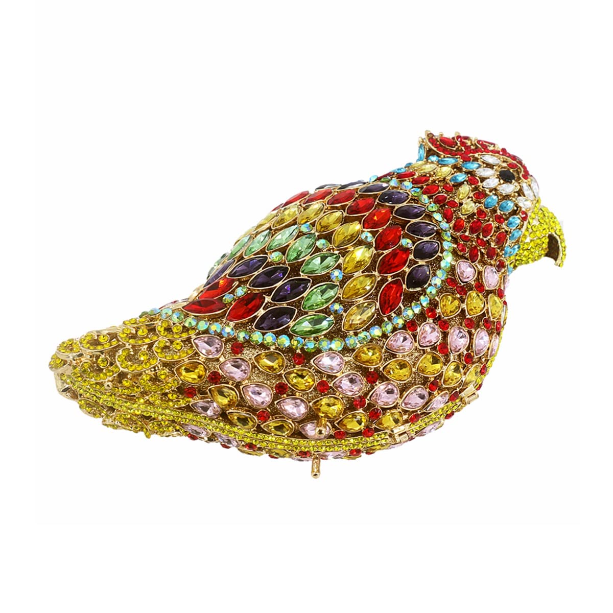 Sparkling Rhinestone Crystal Parrot Clutch Purse - Elegant Women's Evening Bag for Parties, Weddings & Prom - Perfect for Cocktail Dinners, Date Nights & Special Occasions